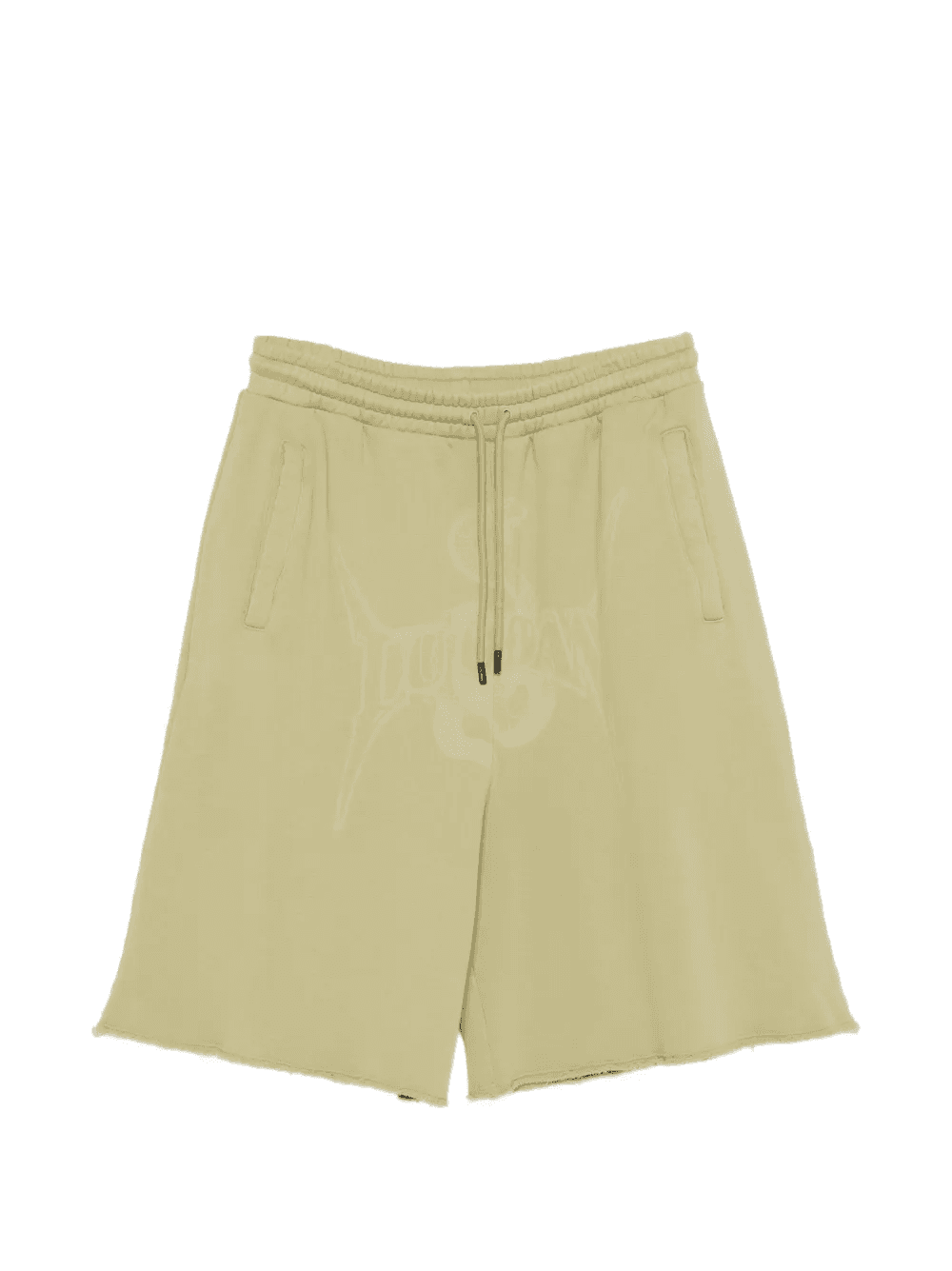 graphic raw-hem shorts - Image 1