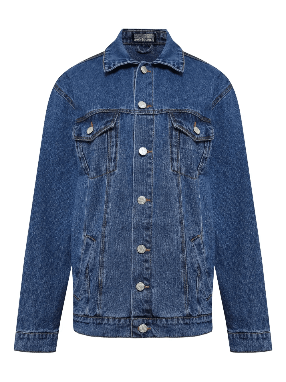 button-fastening denim jacket - Image 1