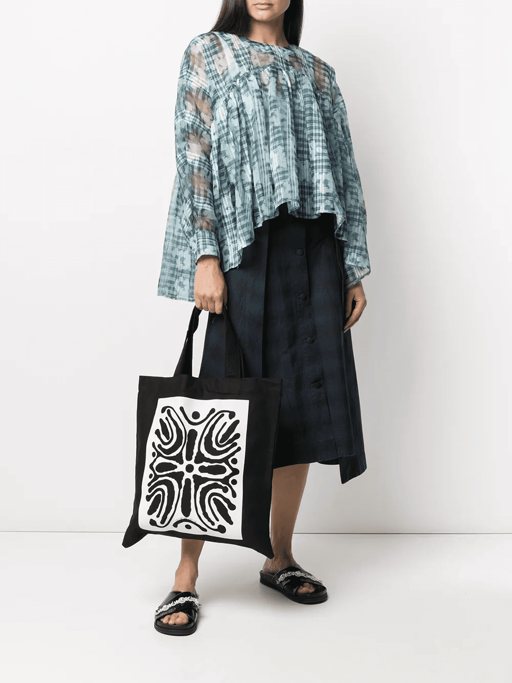 abstract print tote bag — Image 4