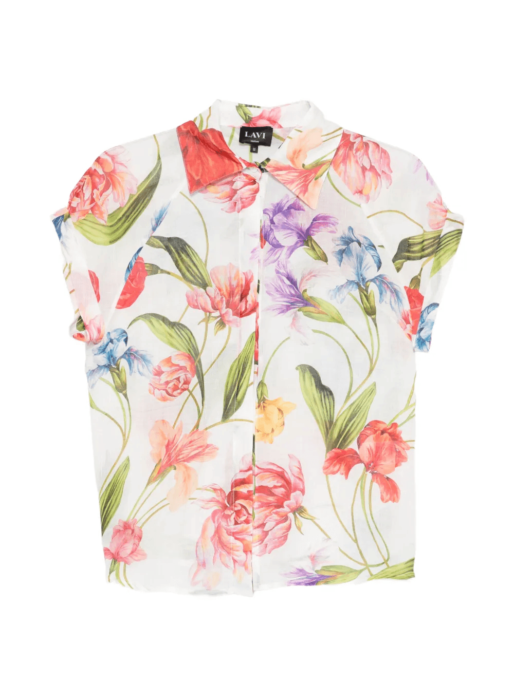 Furore floral-print short-sleeve blouse - Image 1