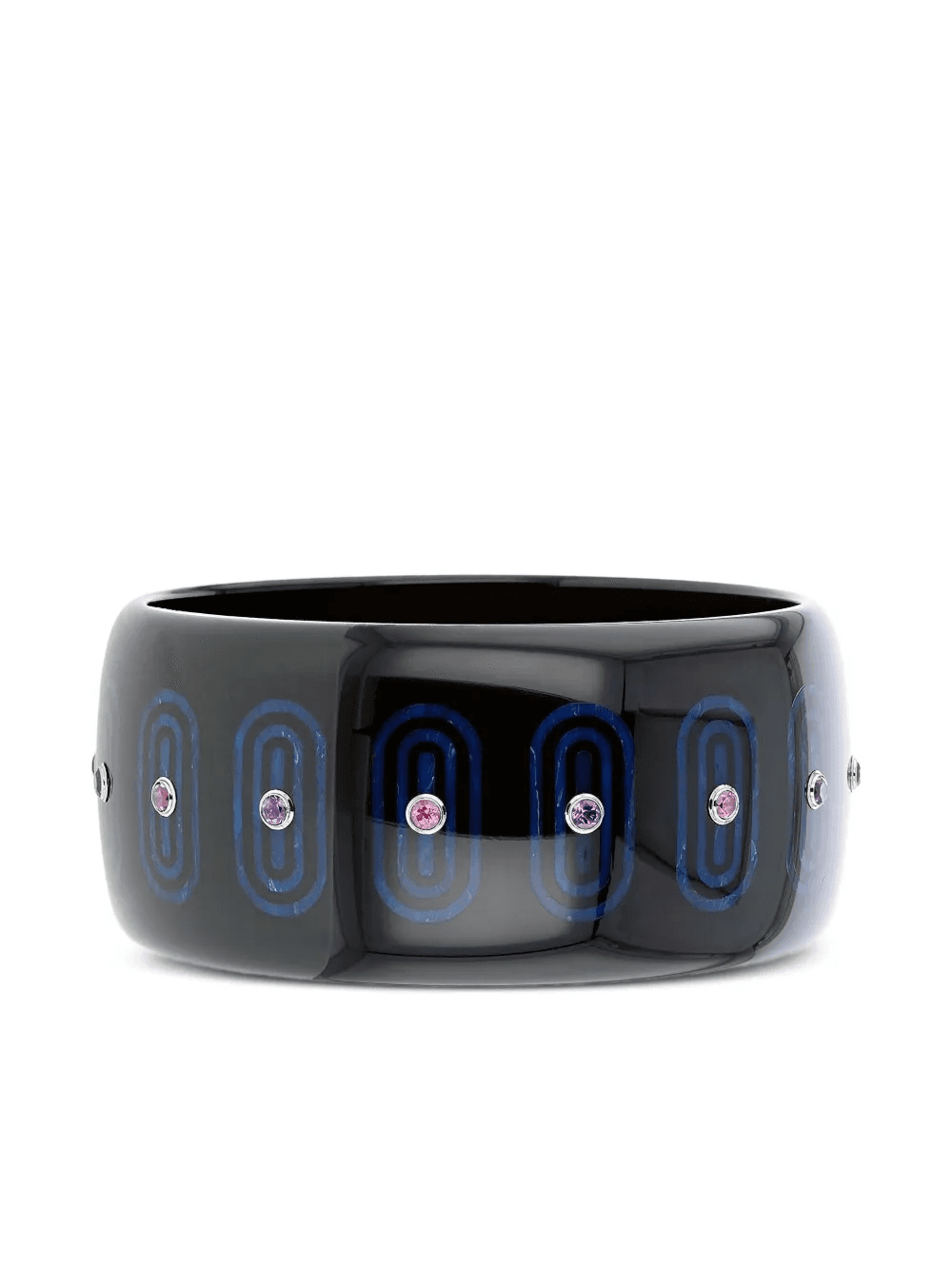 18K yellow gold Amethyst Bakelite Bangle - Image 1