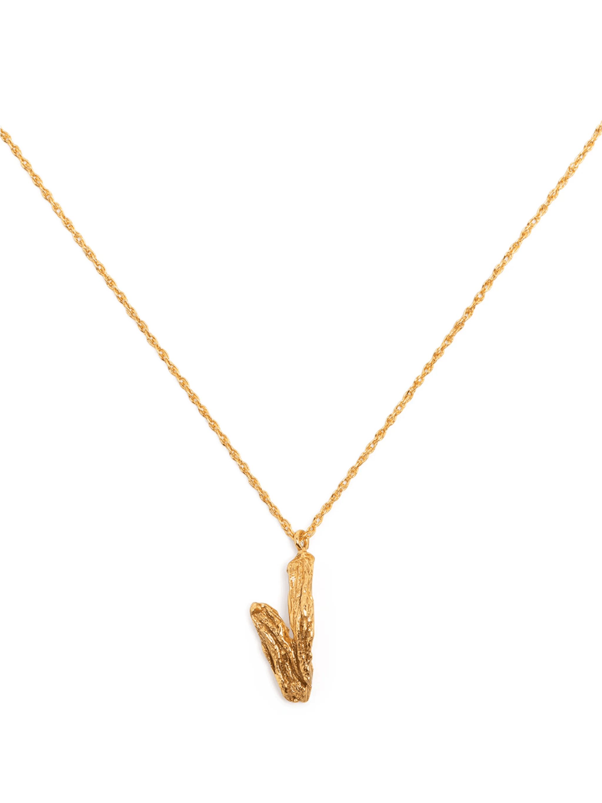 V alphabet pendant necklace - Image 1