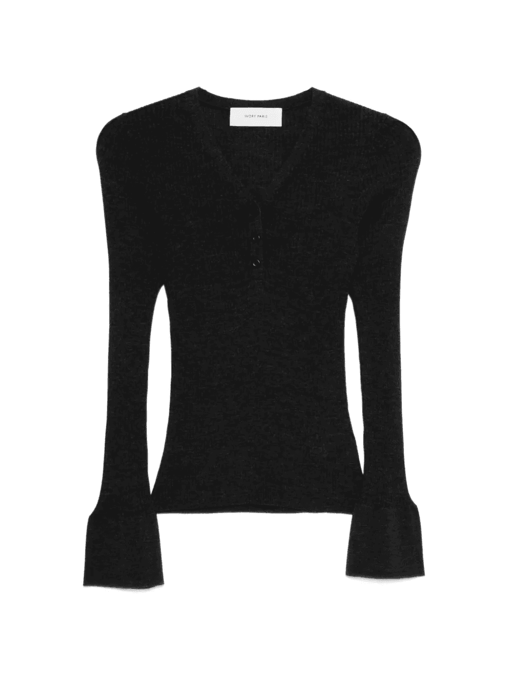 button flared-sleeve top - Image 1