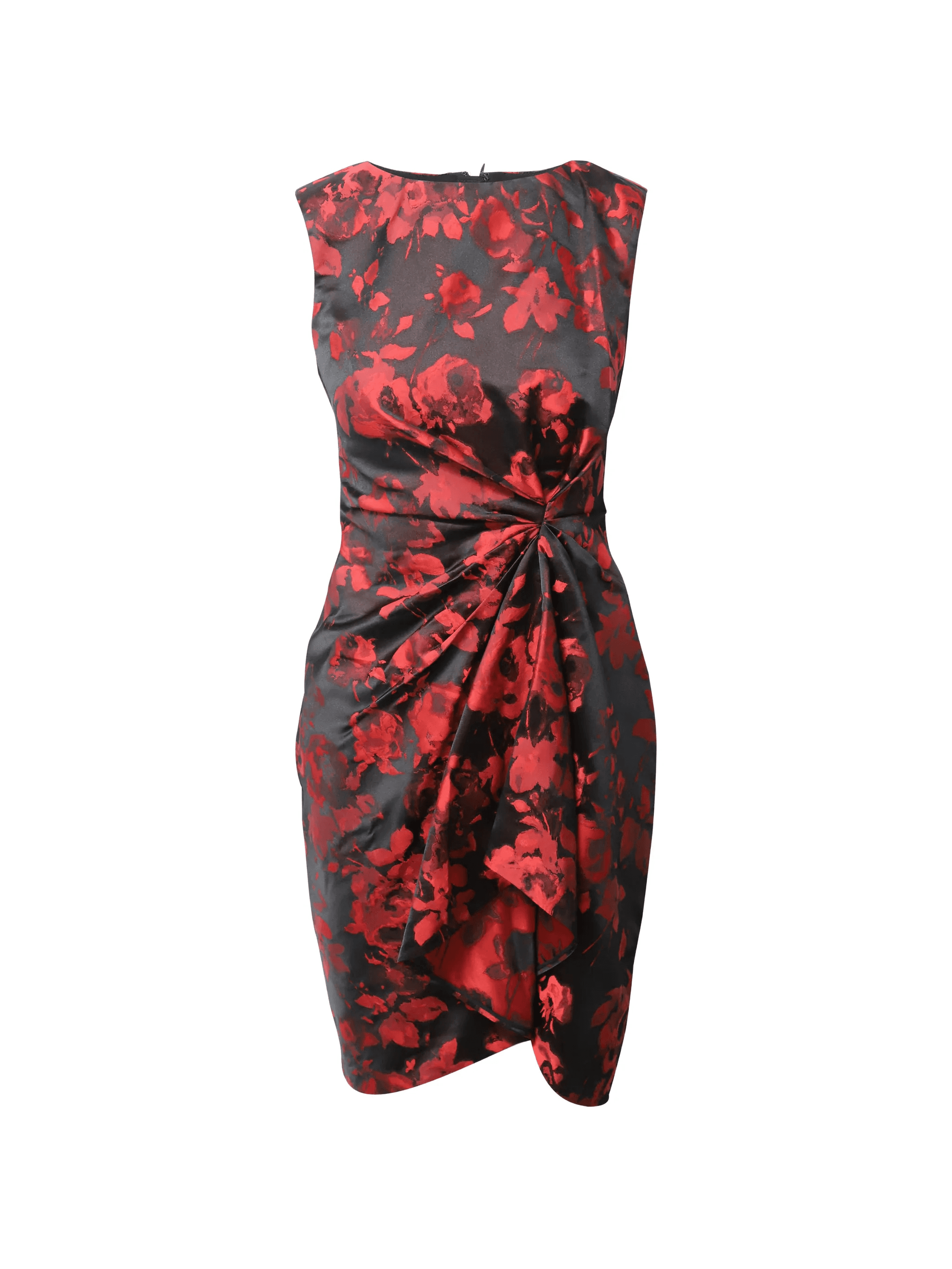 draped floral-print dress - Image 1