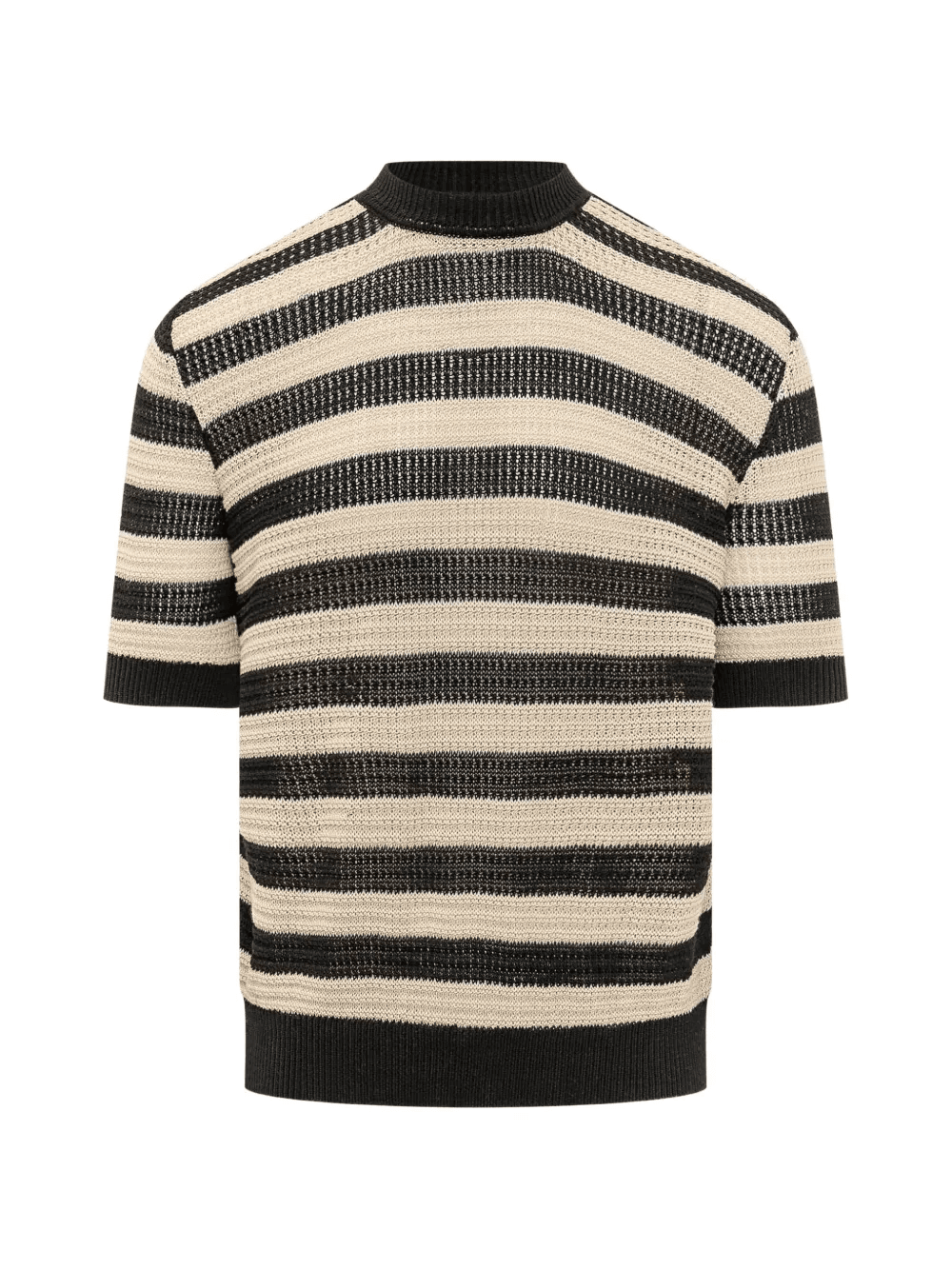 striped knitted T-shirt - Image 1