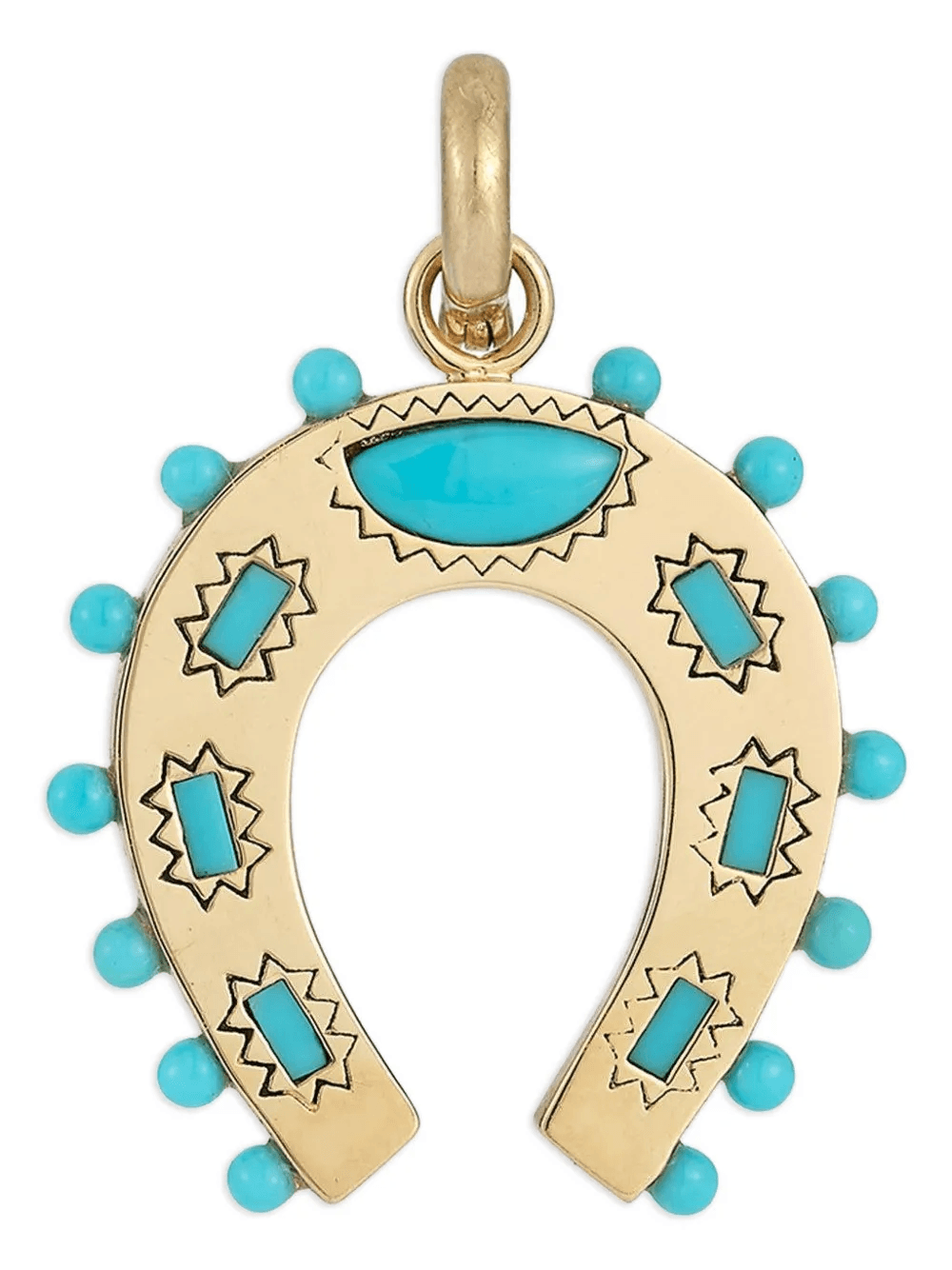 Holly Horseshoe turquoise pendant - Image 1
