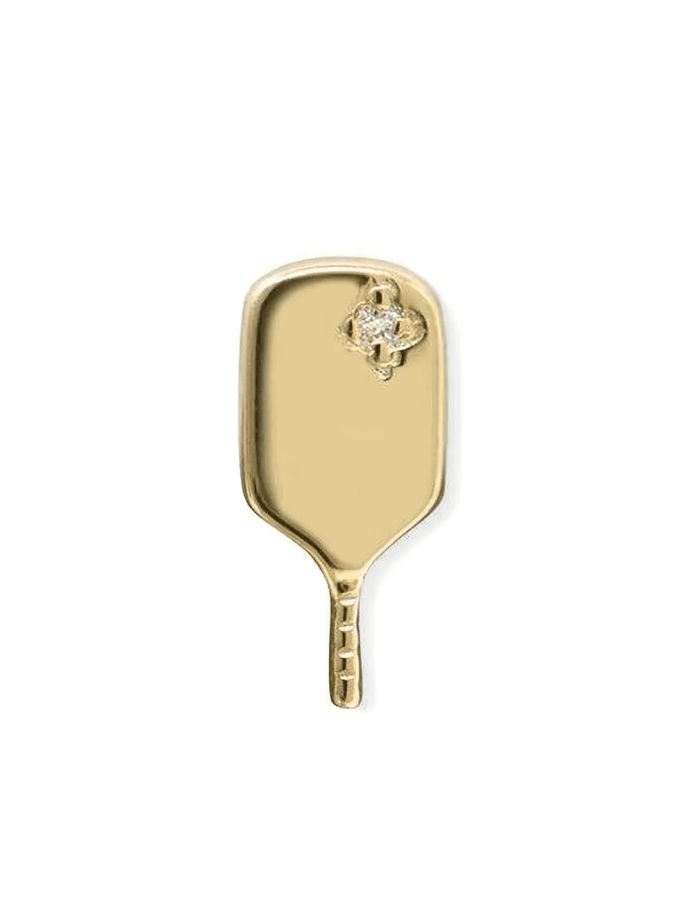 14K yellow gold Pickleball Racket earring - Image 1