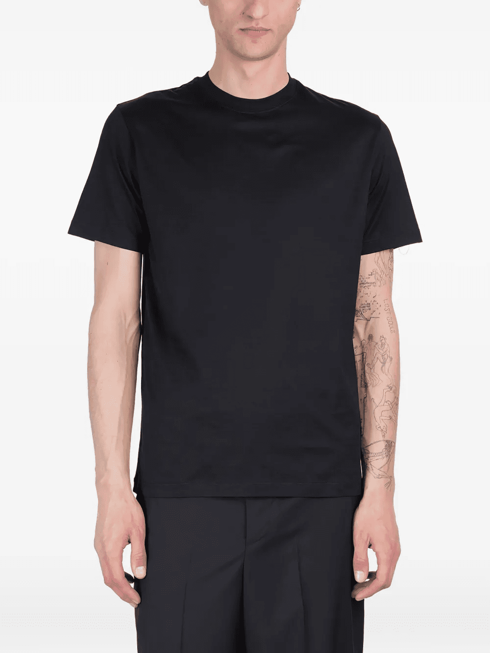 round-neck cotton T-shirt - Image 1