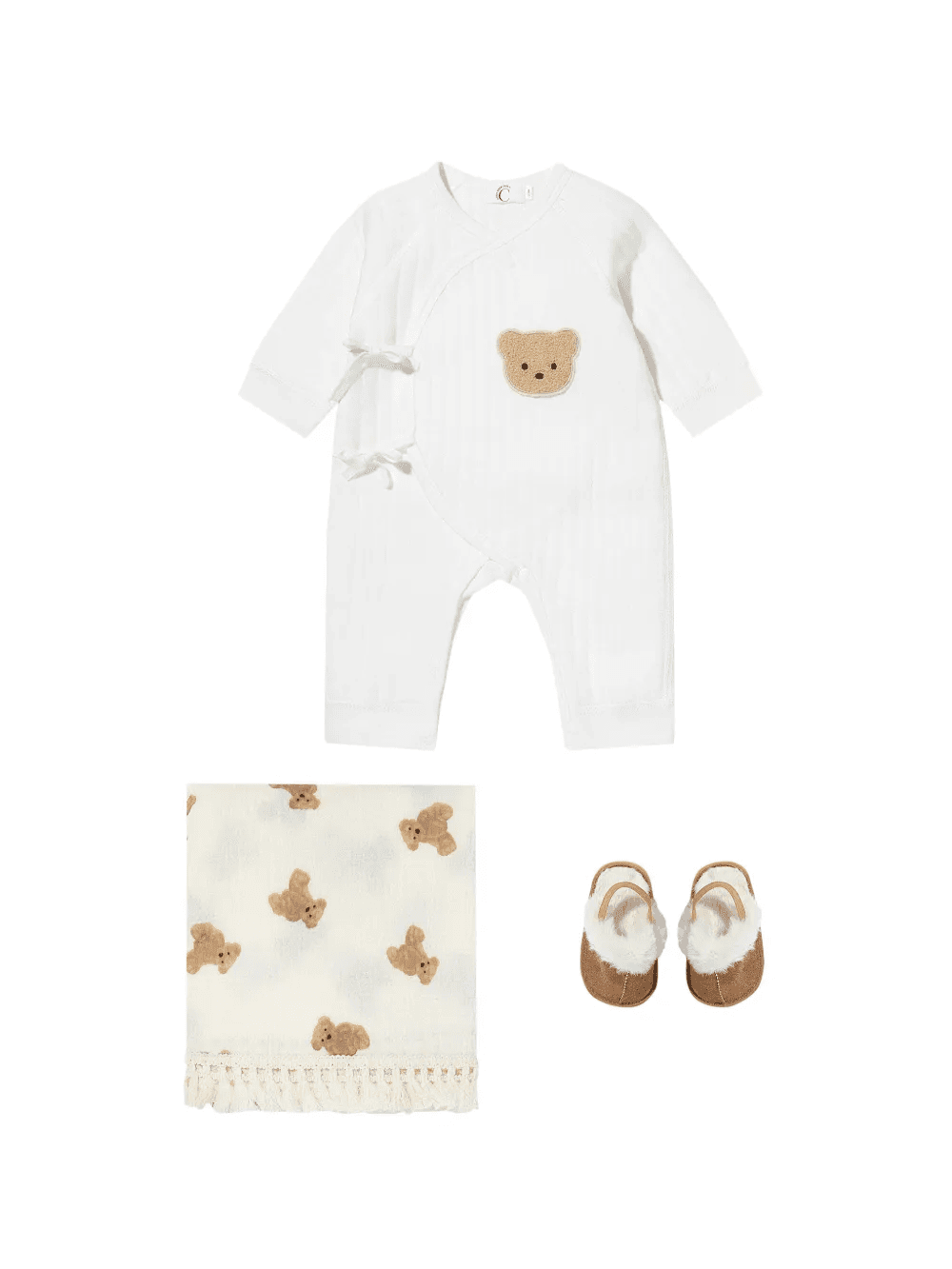 teddy print fringe trim gift box - Image 1