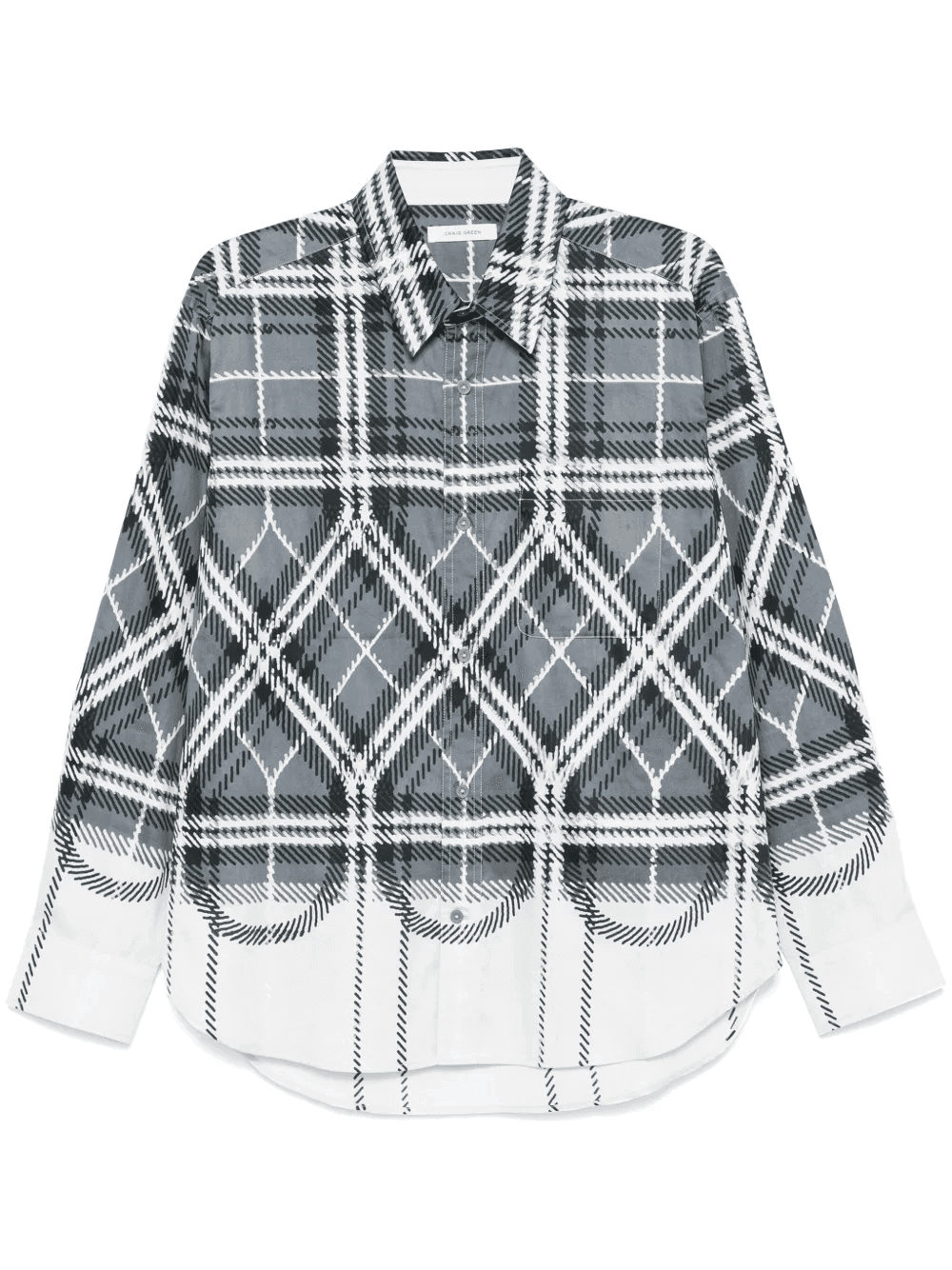 plaid-check faded shirt - Image 1