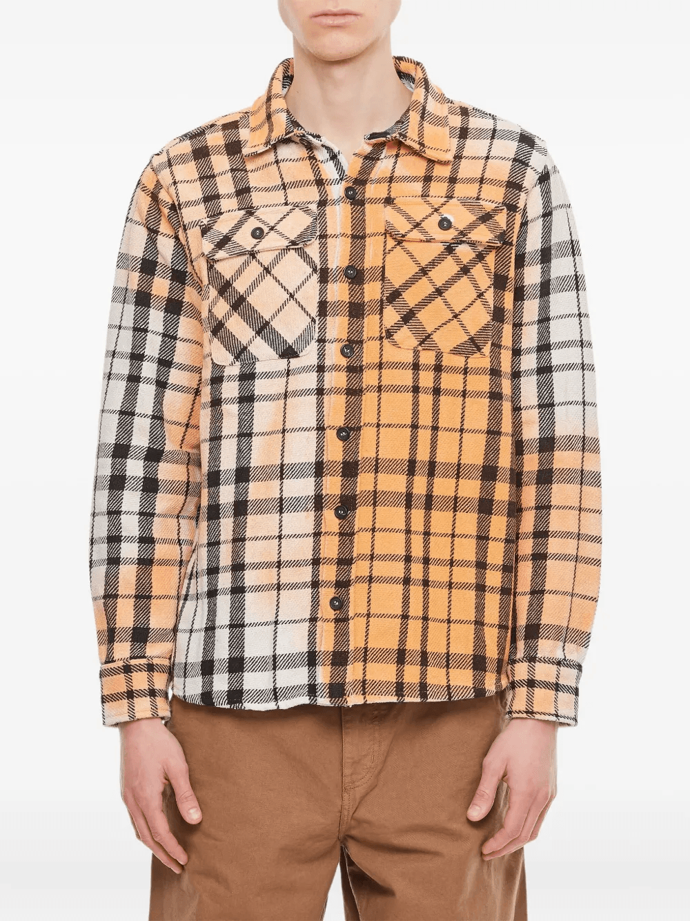 checked-pattern shirt - Image 1
