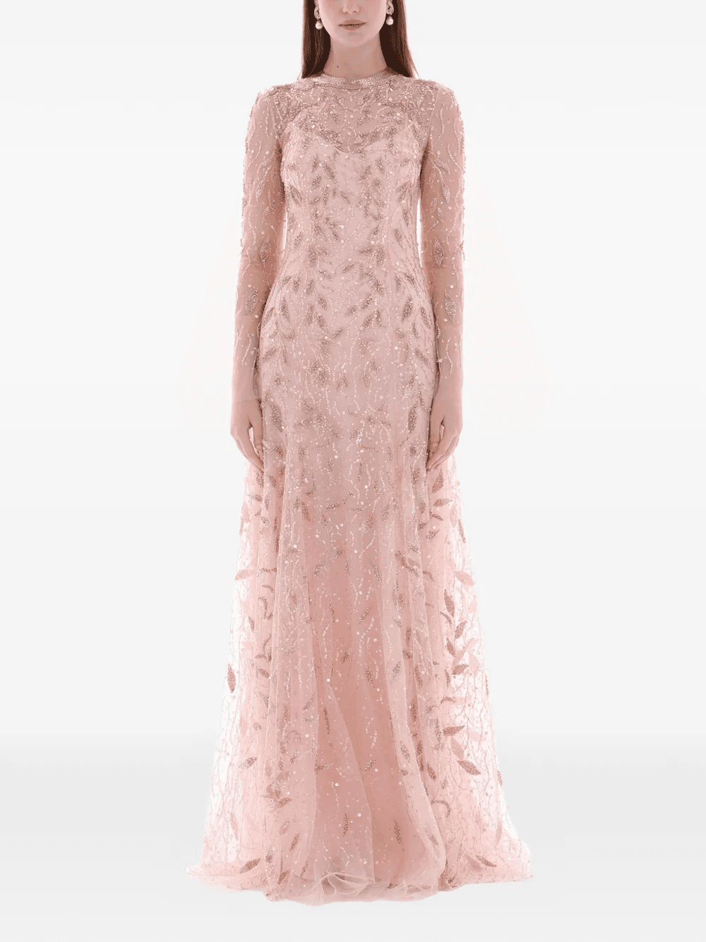 crystal-embroidered maxi dress - Image 1