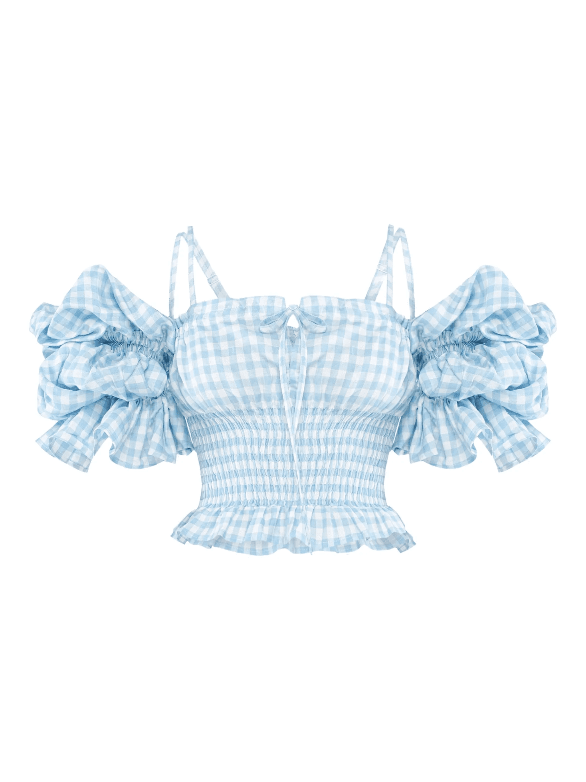 checked blouse - Image 1