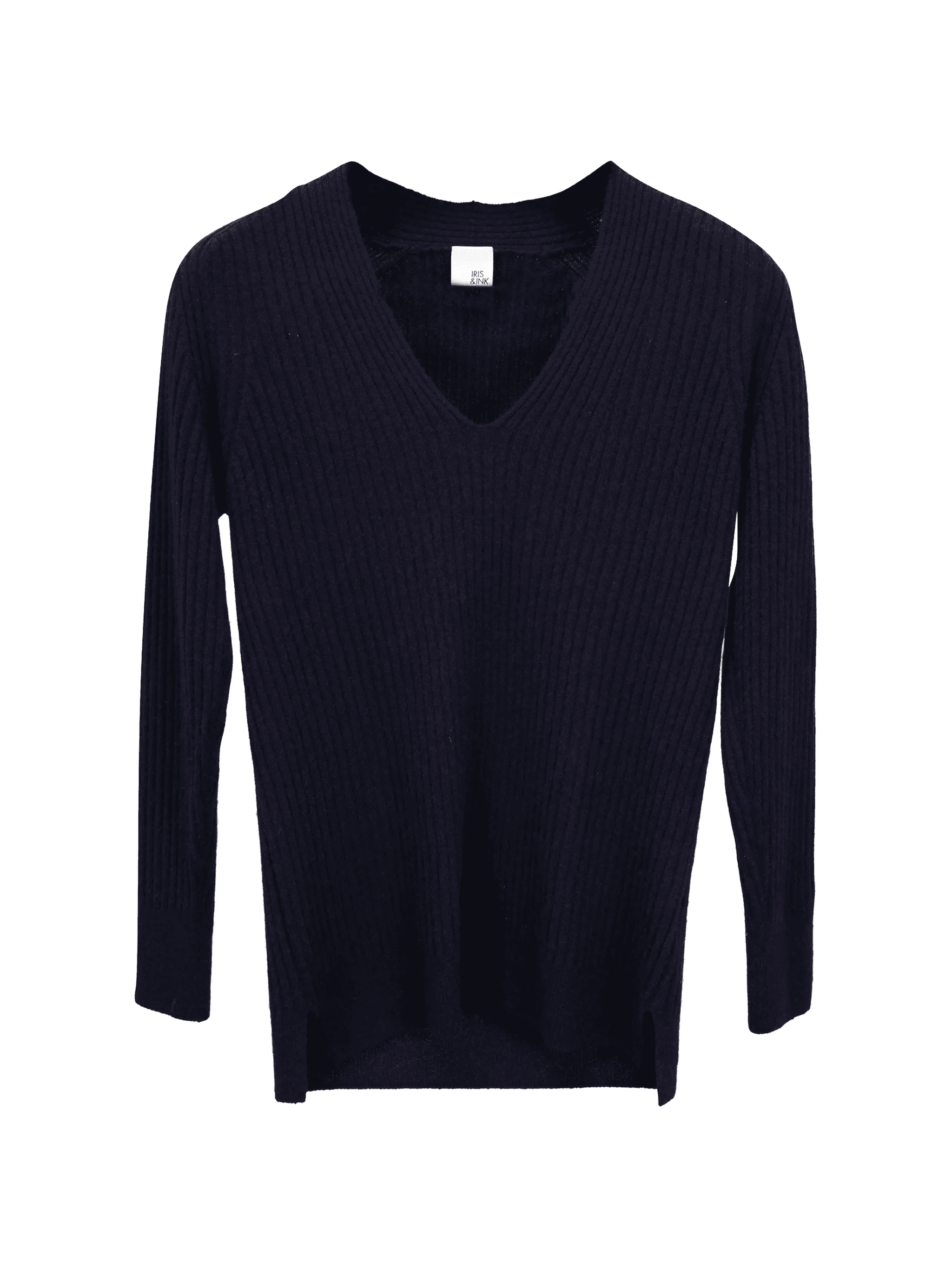 V-neck ribbed sweater - Image 1