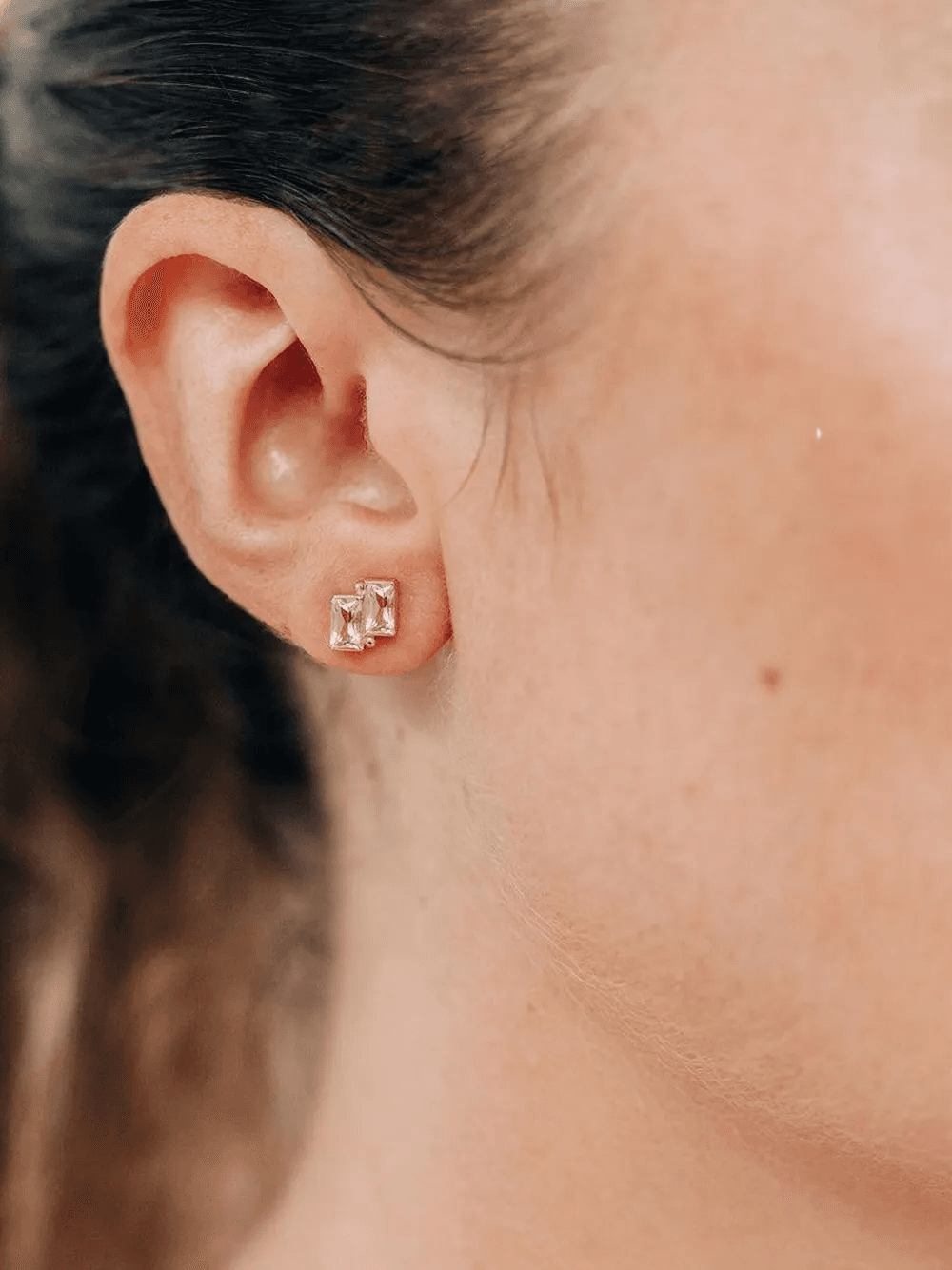 14kt yellow gold Cléo Topaz earrings - Image 1