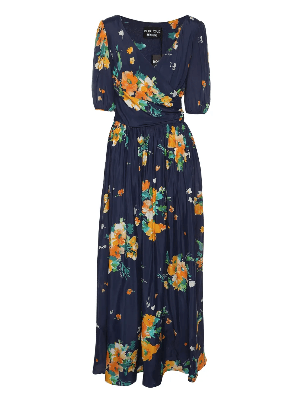 satin floral maxi dress - Image 1