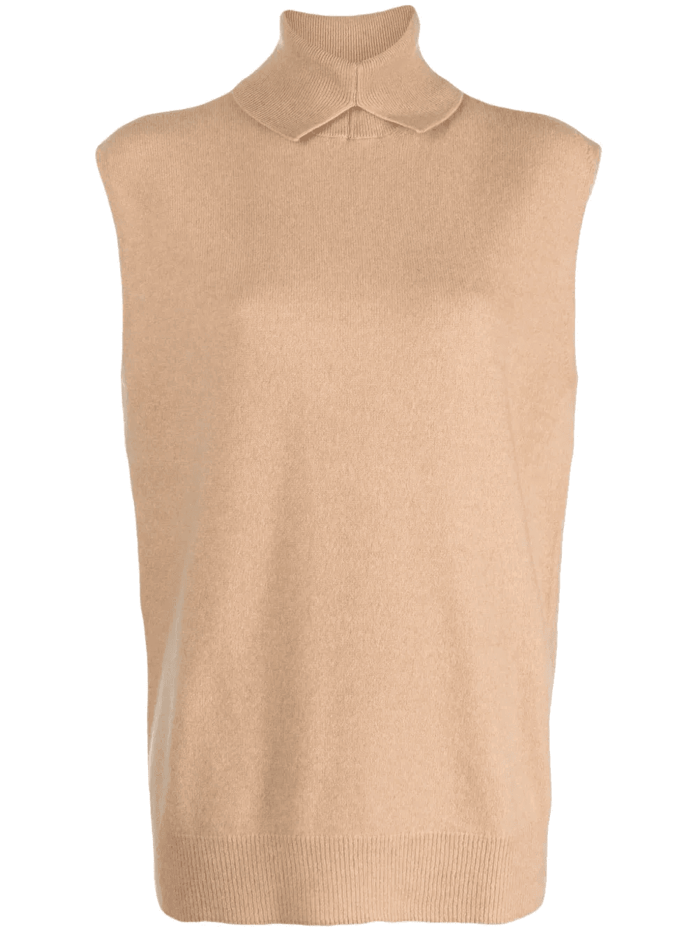 roll-neck sleeveless cashmere top - Image 1