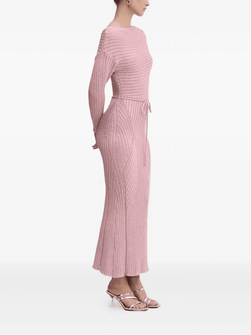ribbed tie-waist dress - Image 1