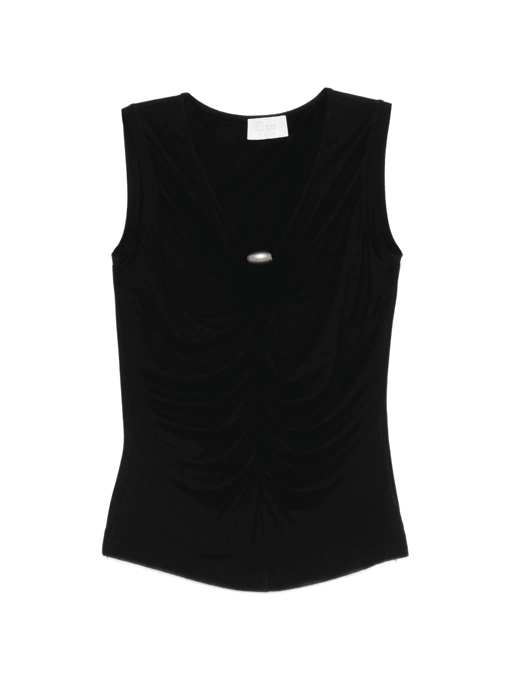 gathered v-neck top - Image 1
