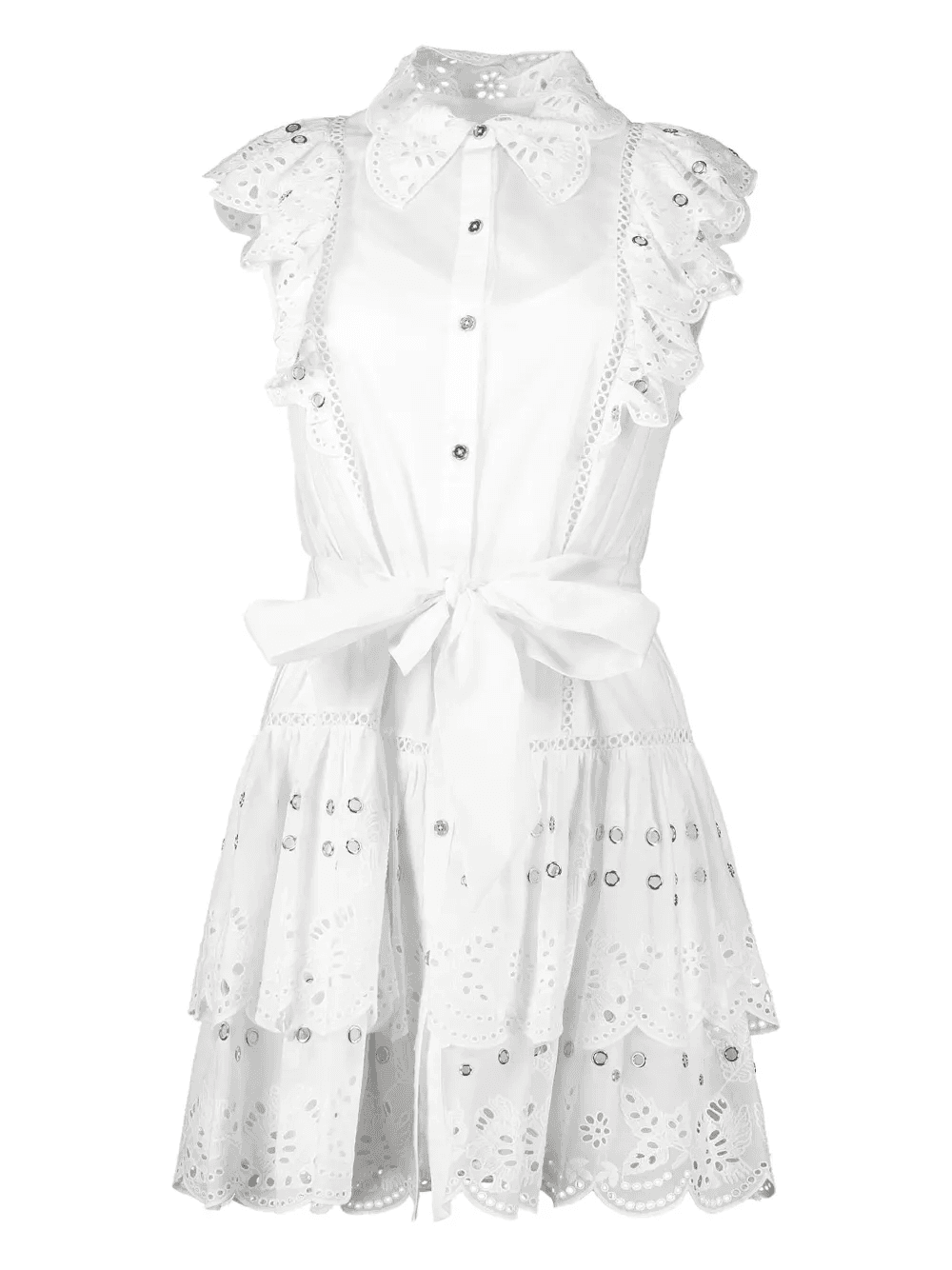 Tyler ruffled-eyelet mini dress - Image 1