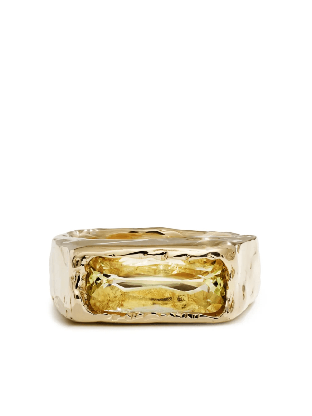 14K yellow gold Cogency beryl band ring - Image 1