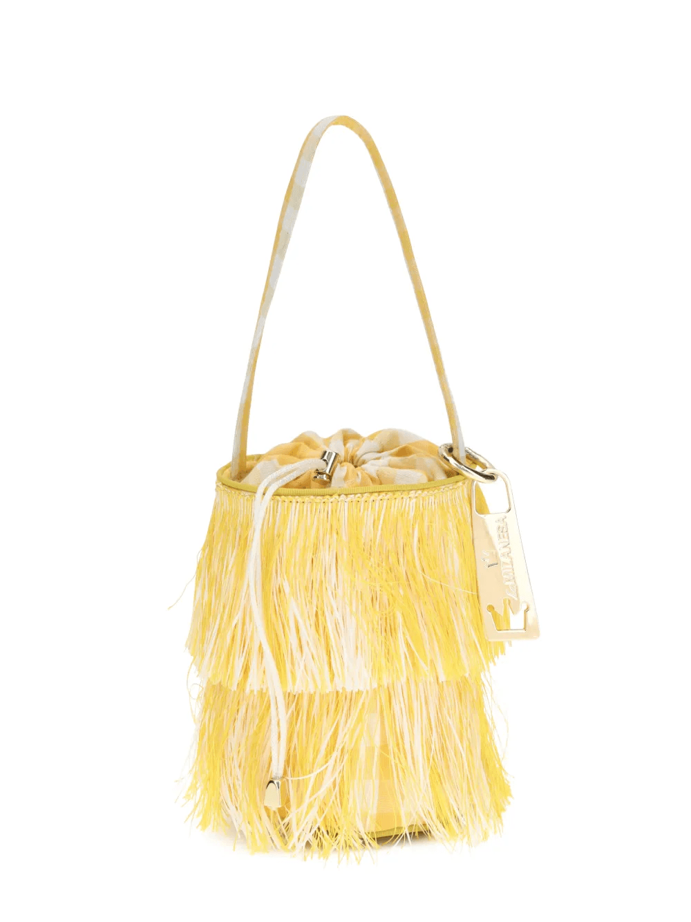 Anemone striped fringed tote bag - Image 1