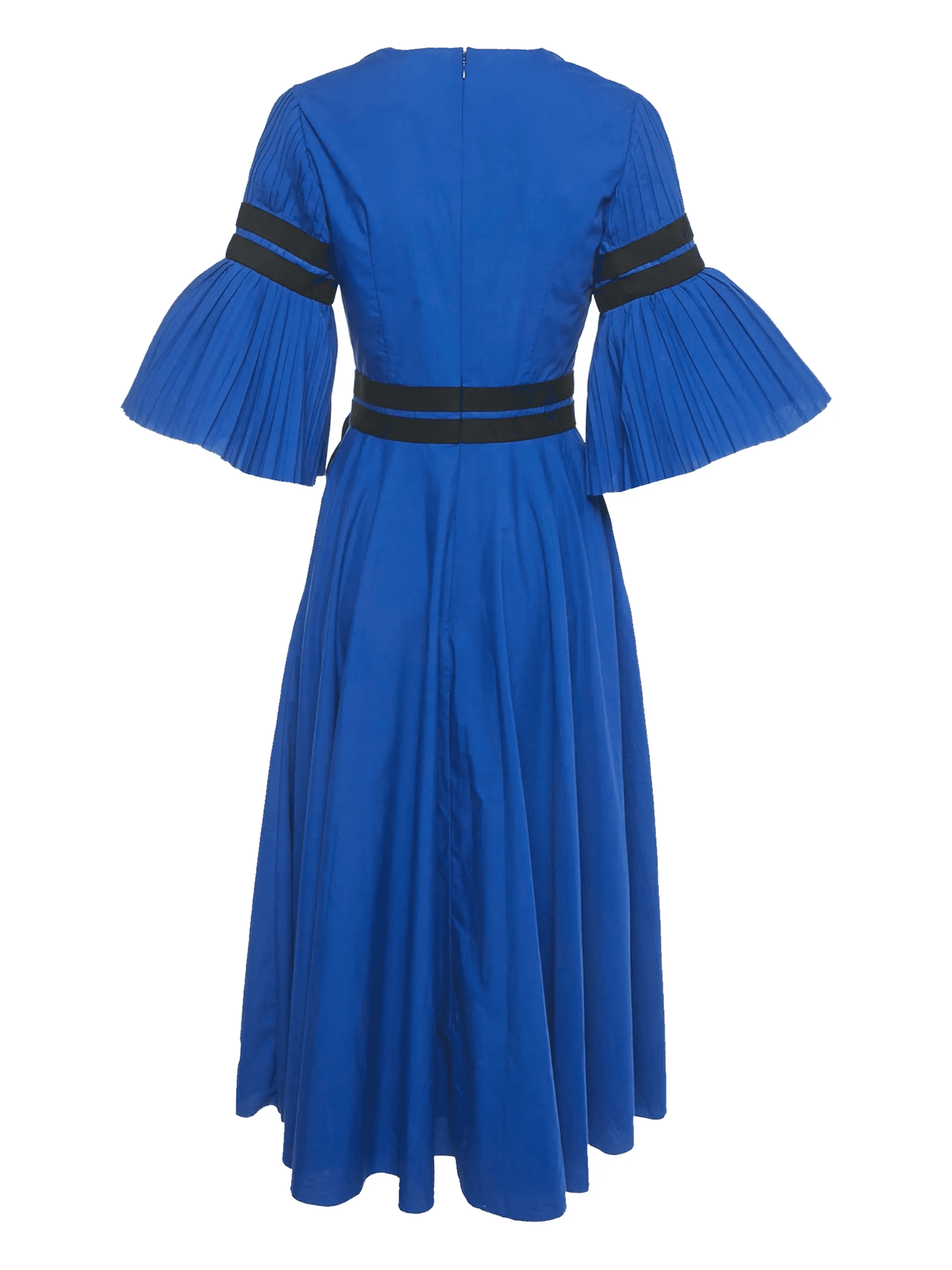 robe mi-longue Amalia à design plissé - Image 1