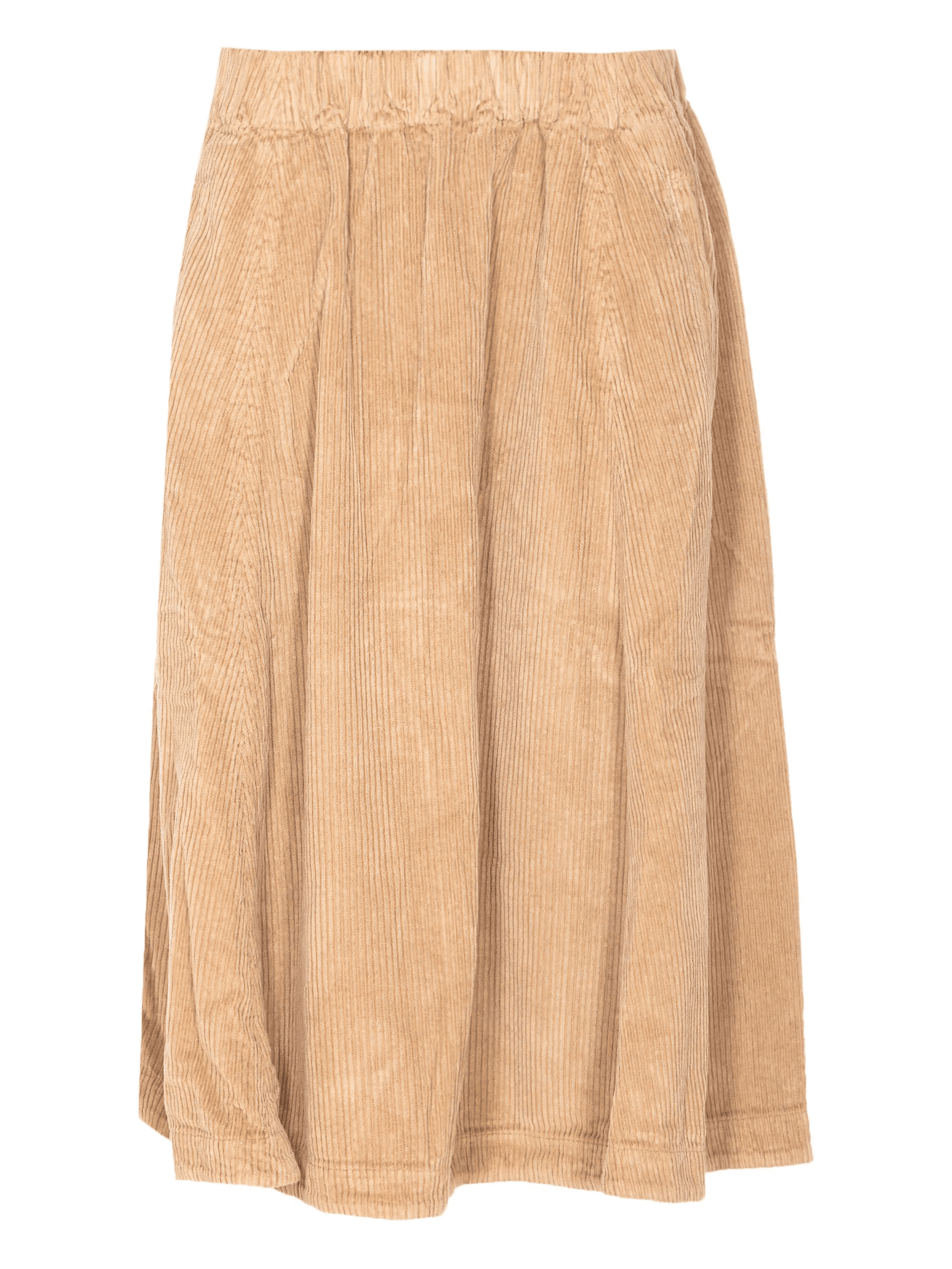 elastic-waist corduroy A-line skirt - Image 1