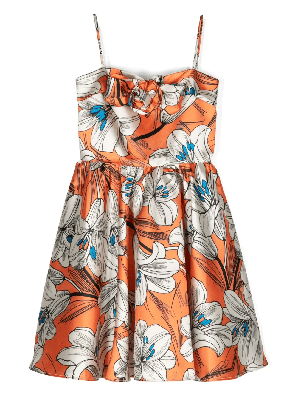 floral-print spaghetti-straps dress - Image 1