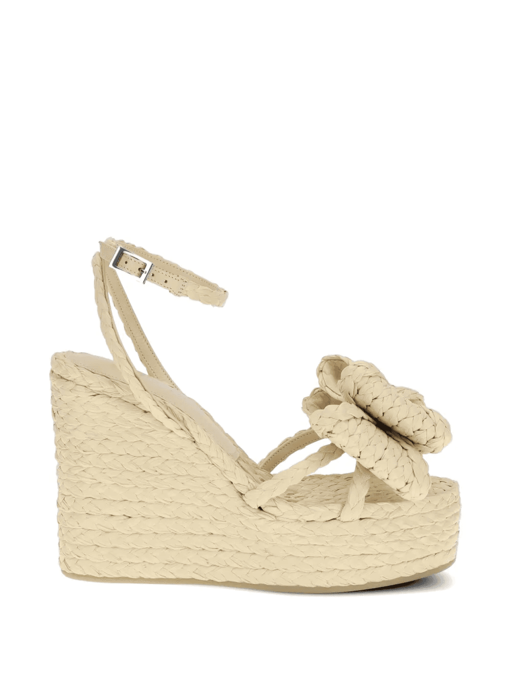 Le Cadeau braided bow wedge sandals - Image 1