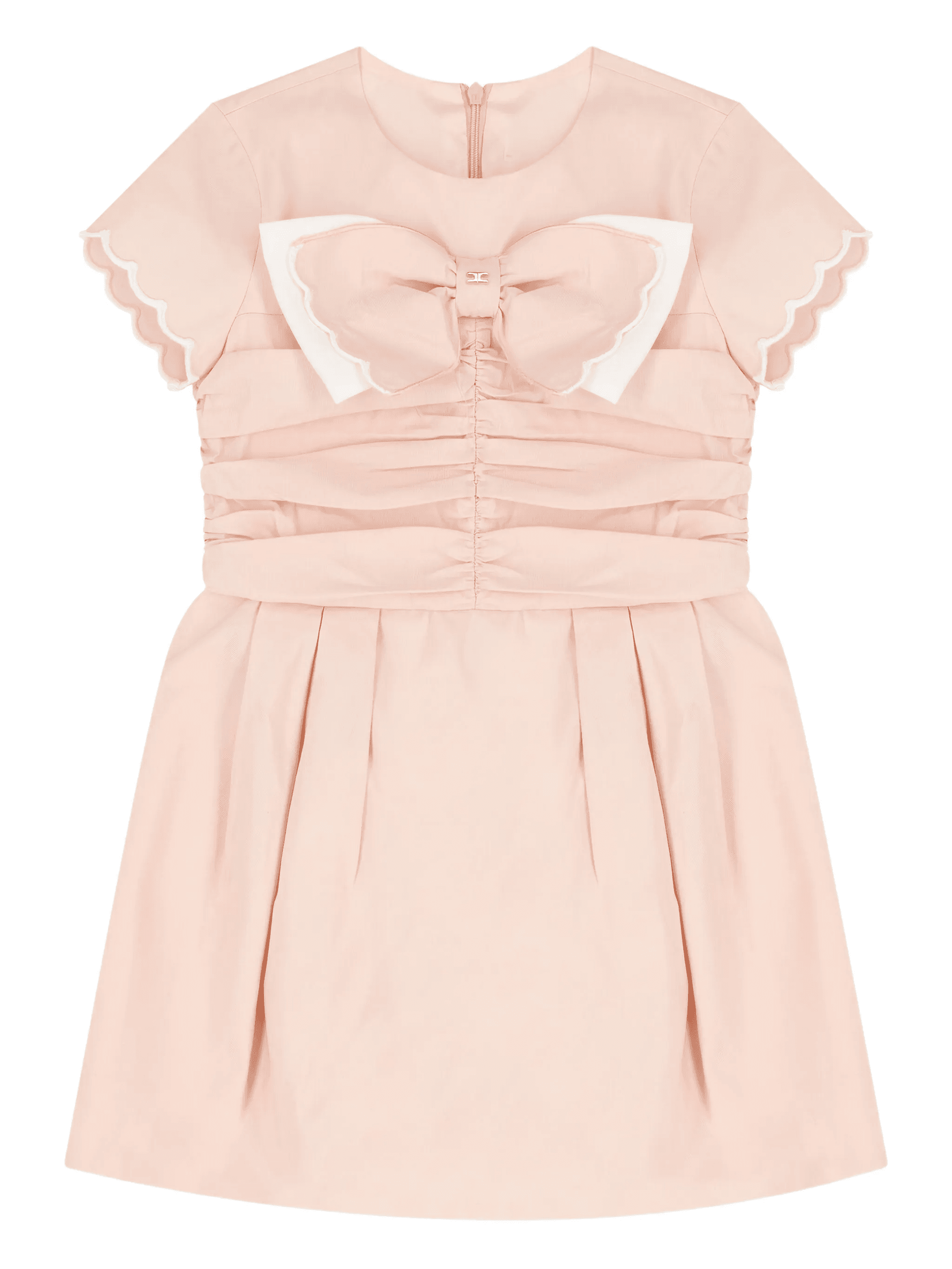 bow-detail ruched dress - Image 1