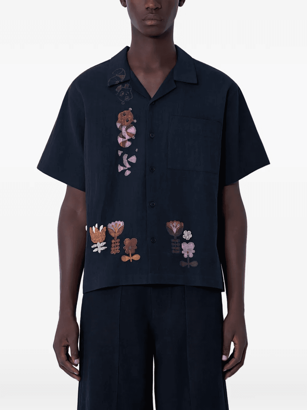 floral-motif shirt - Image 1