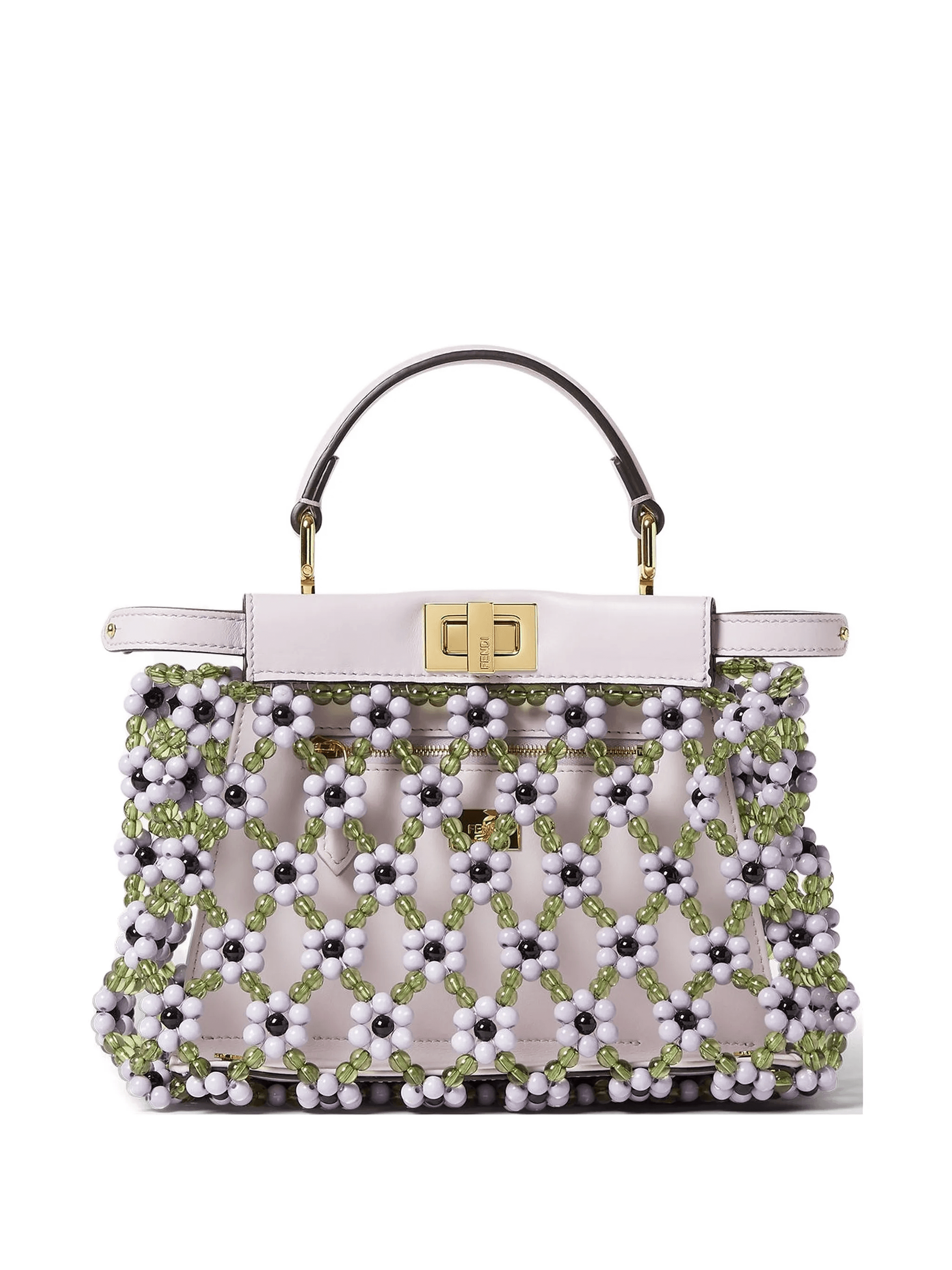 mini Peekaboo beaded tote bag - Image 1