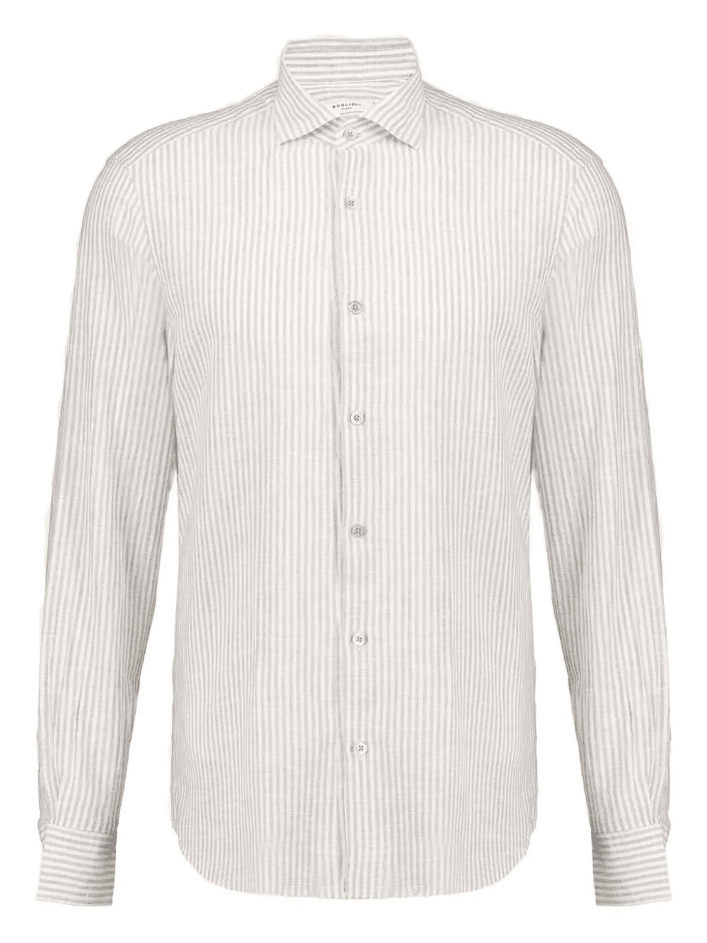 striped cotton-linen blend shirt - Image 1