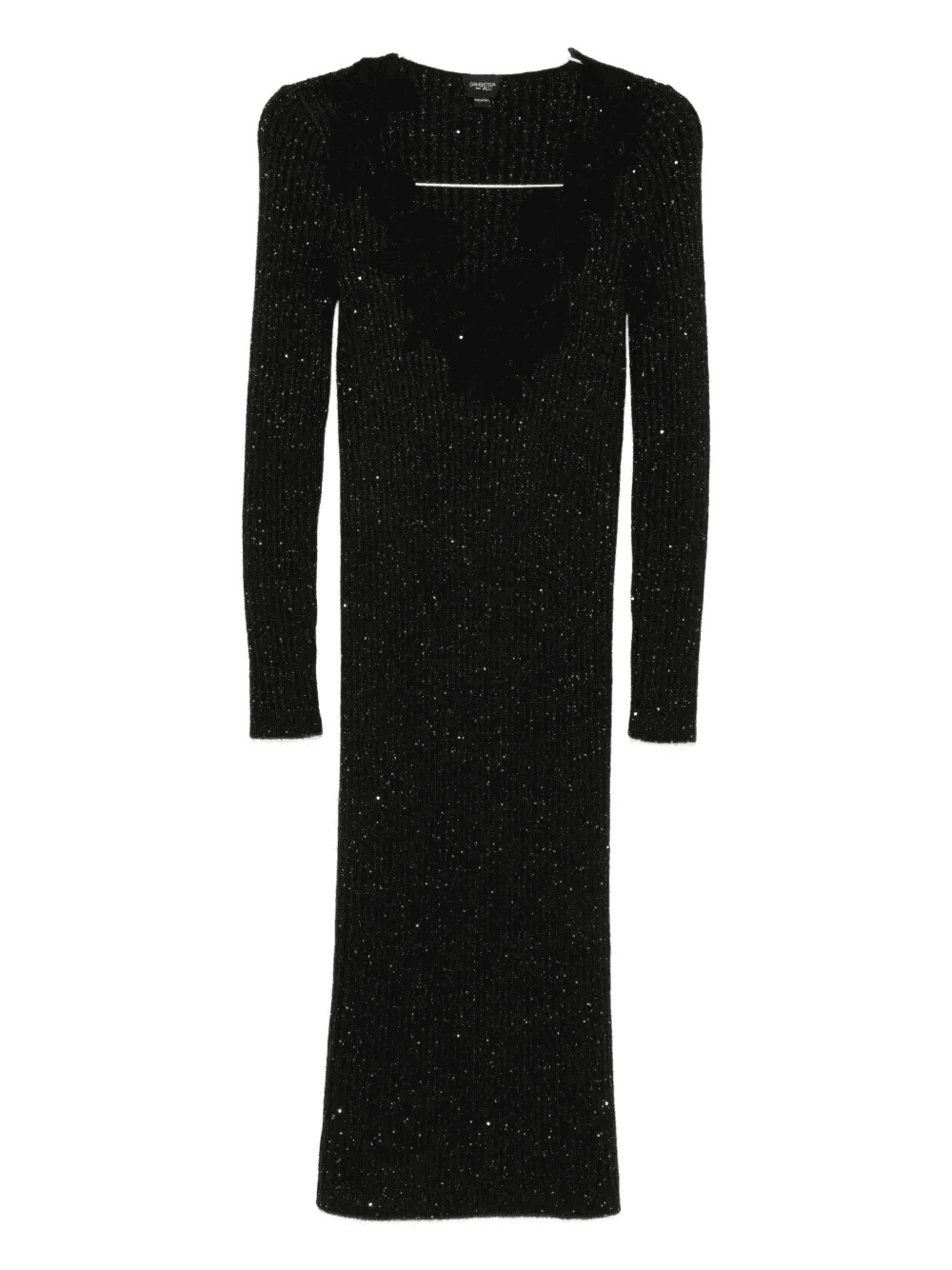 embellished ribbed-knit dress - Image 1