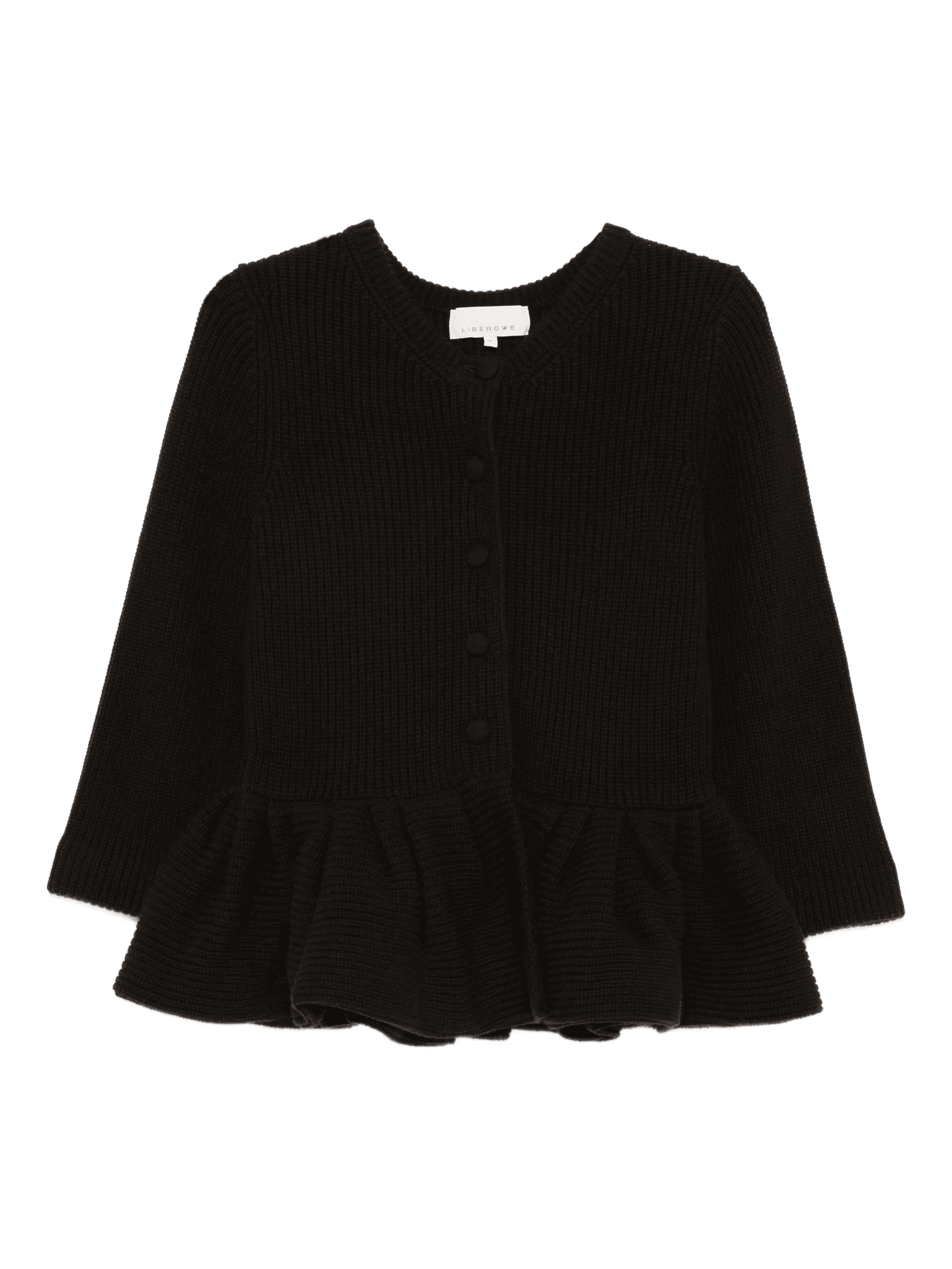 peplum knitted cardigan - Image 1