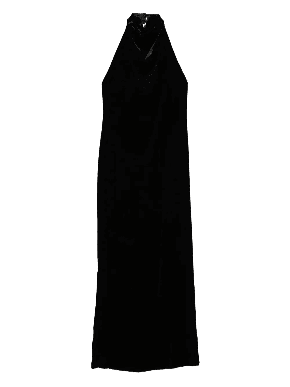 halterneck velvet midi dress - Image 1