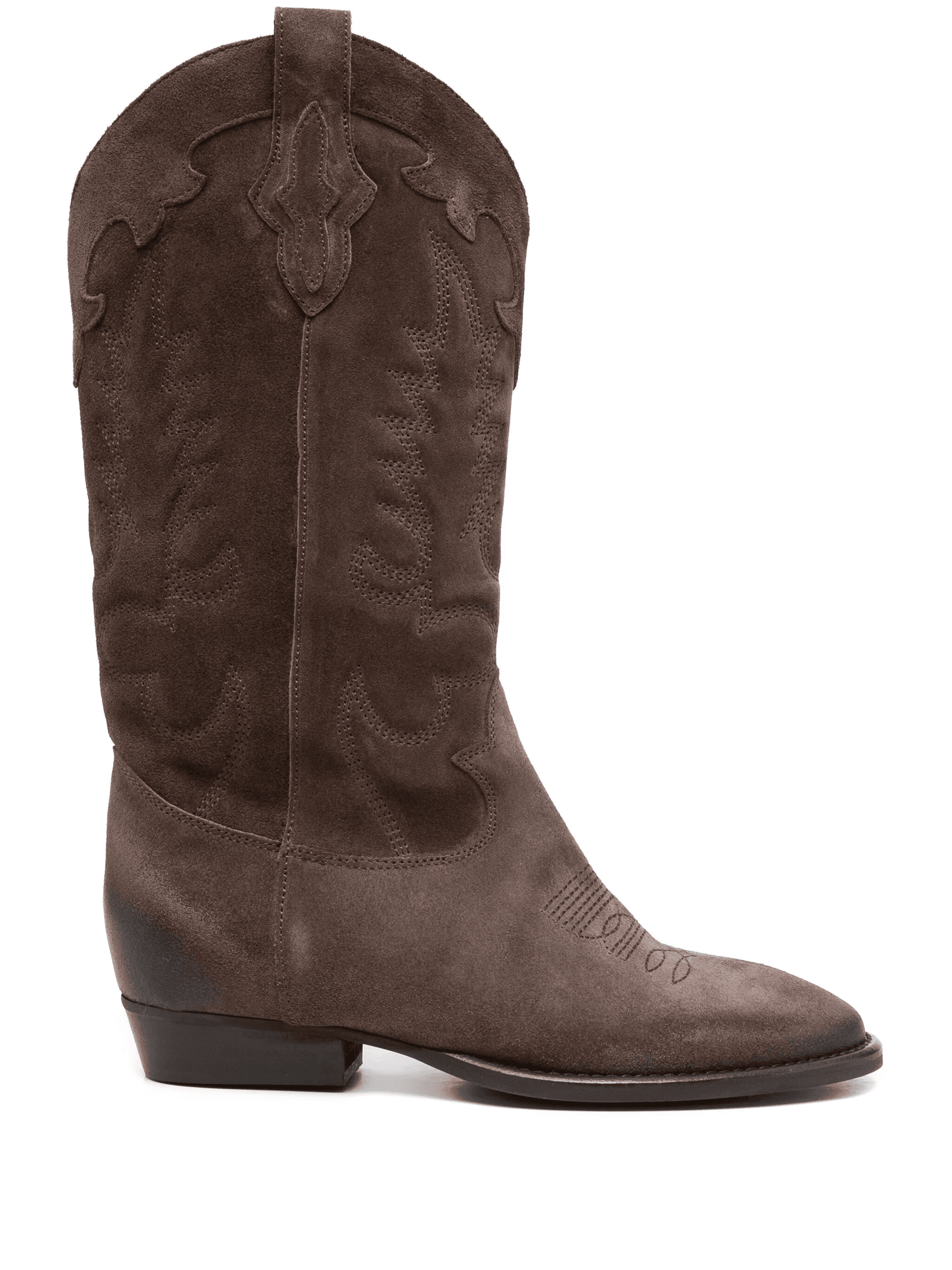 embroidered suede cowboy boots - Image 1