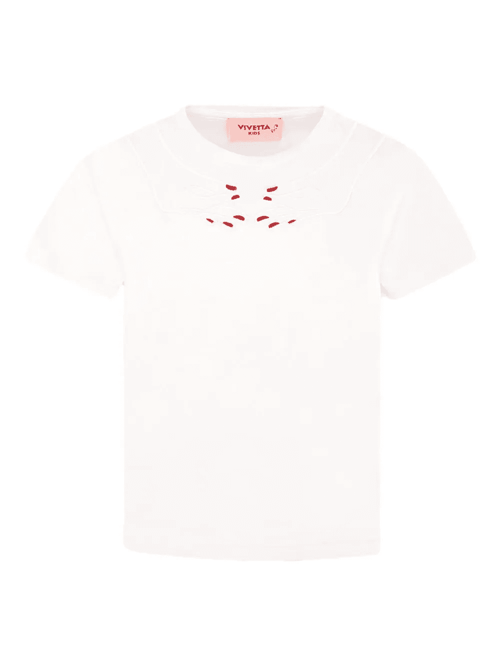 embroidered-detail t-shirt - Image 1