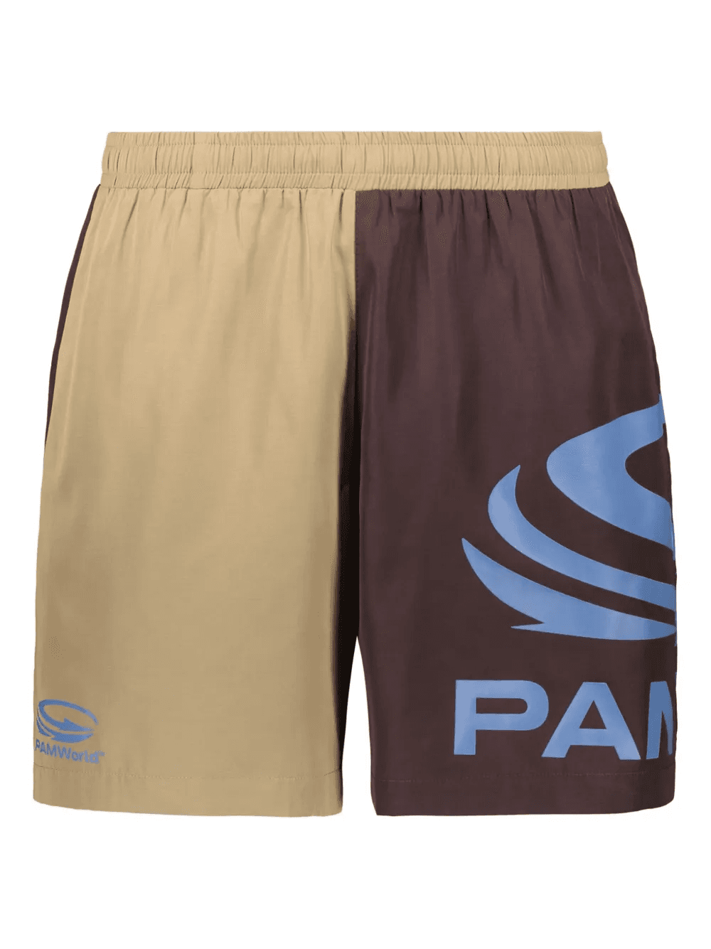 logo-print two-tone swim shorts - Image 1