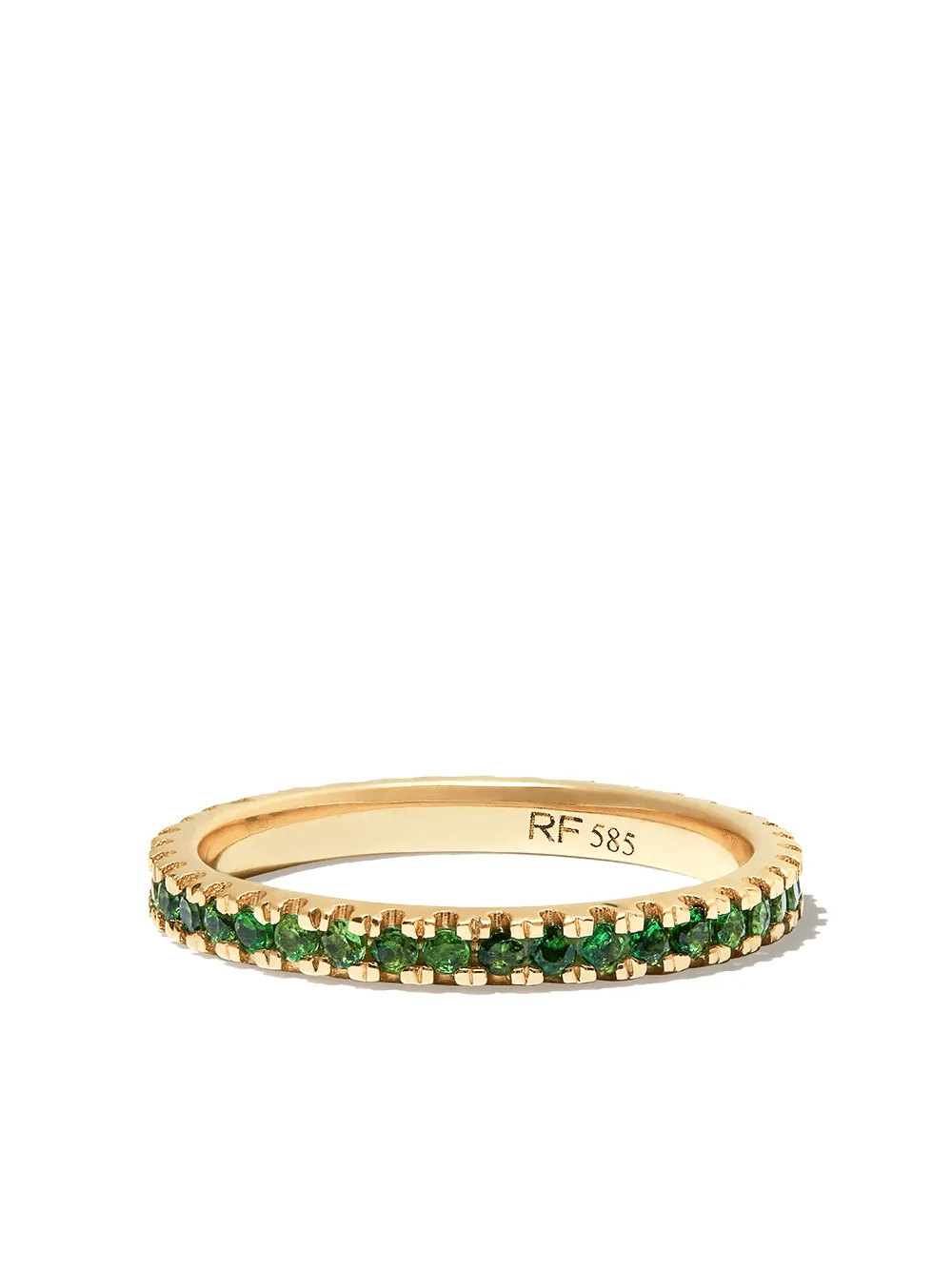 14kt yellow gold garnet eternity ring - Image 1