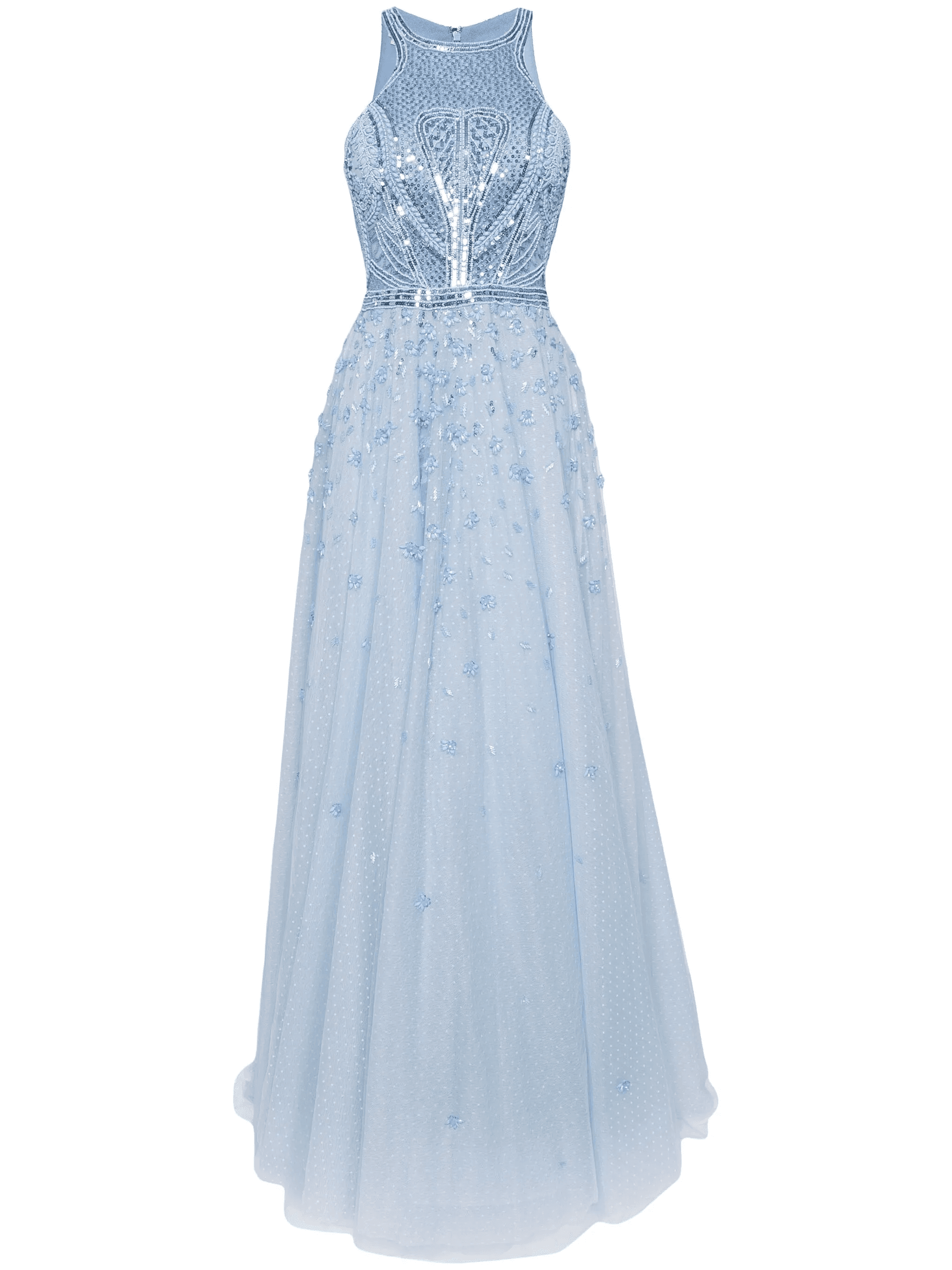 beaded halterneck gown - Image 1