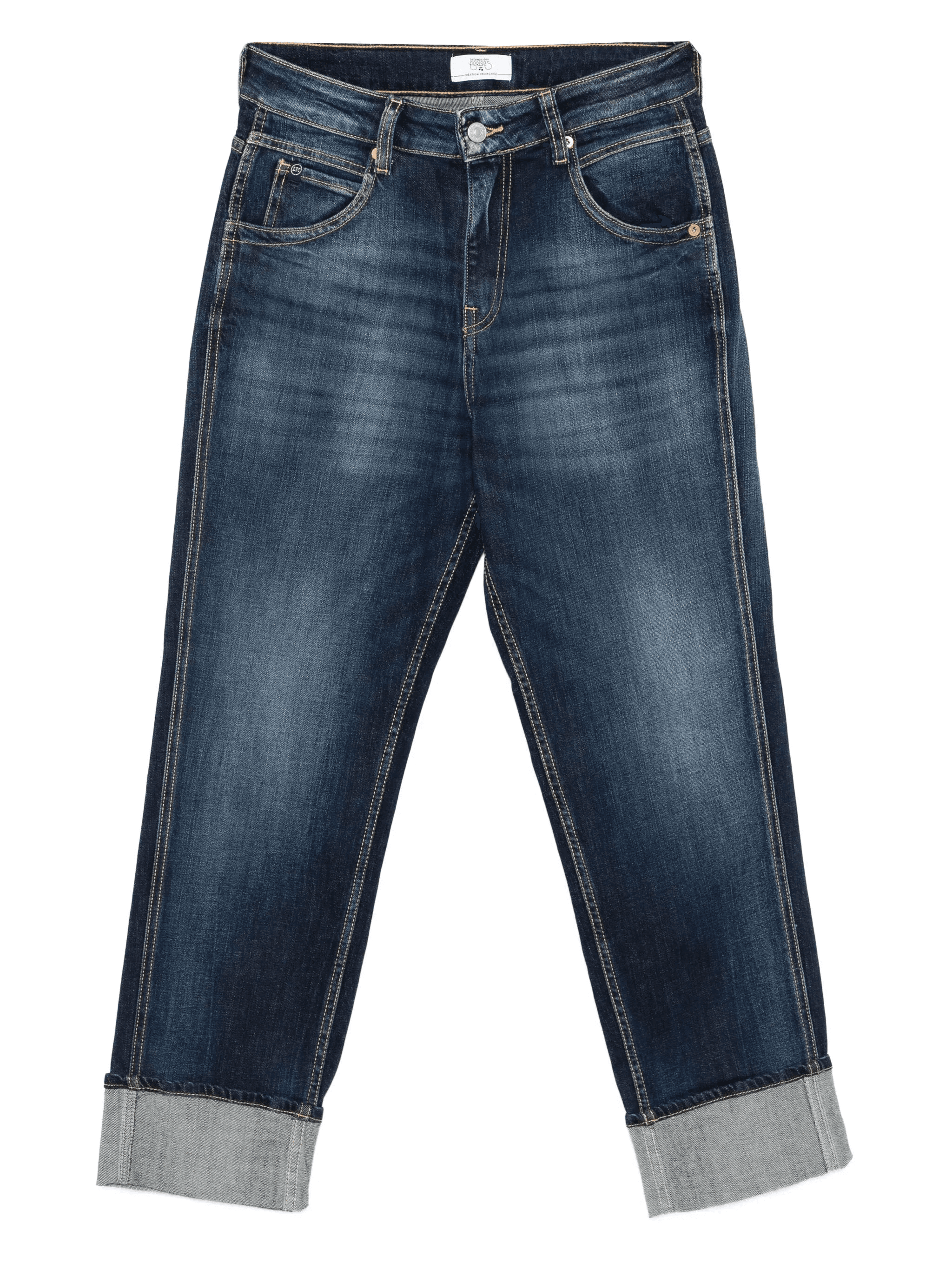 cuffed denim cropped jeans - Image 1