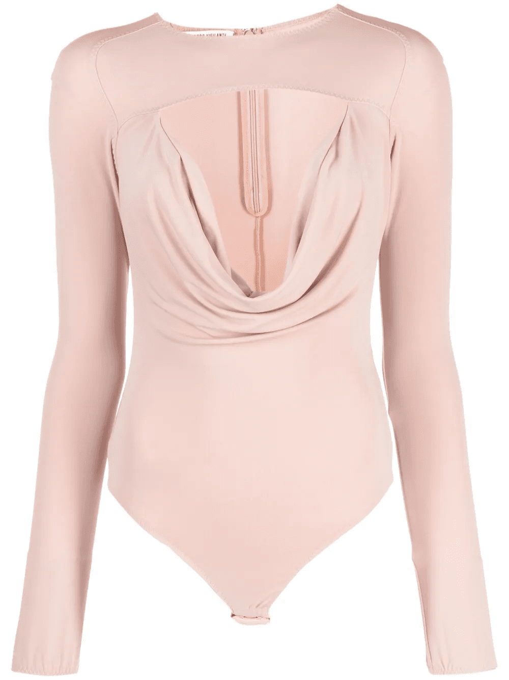 cut-out cowl-effect bodysuit - Image 1