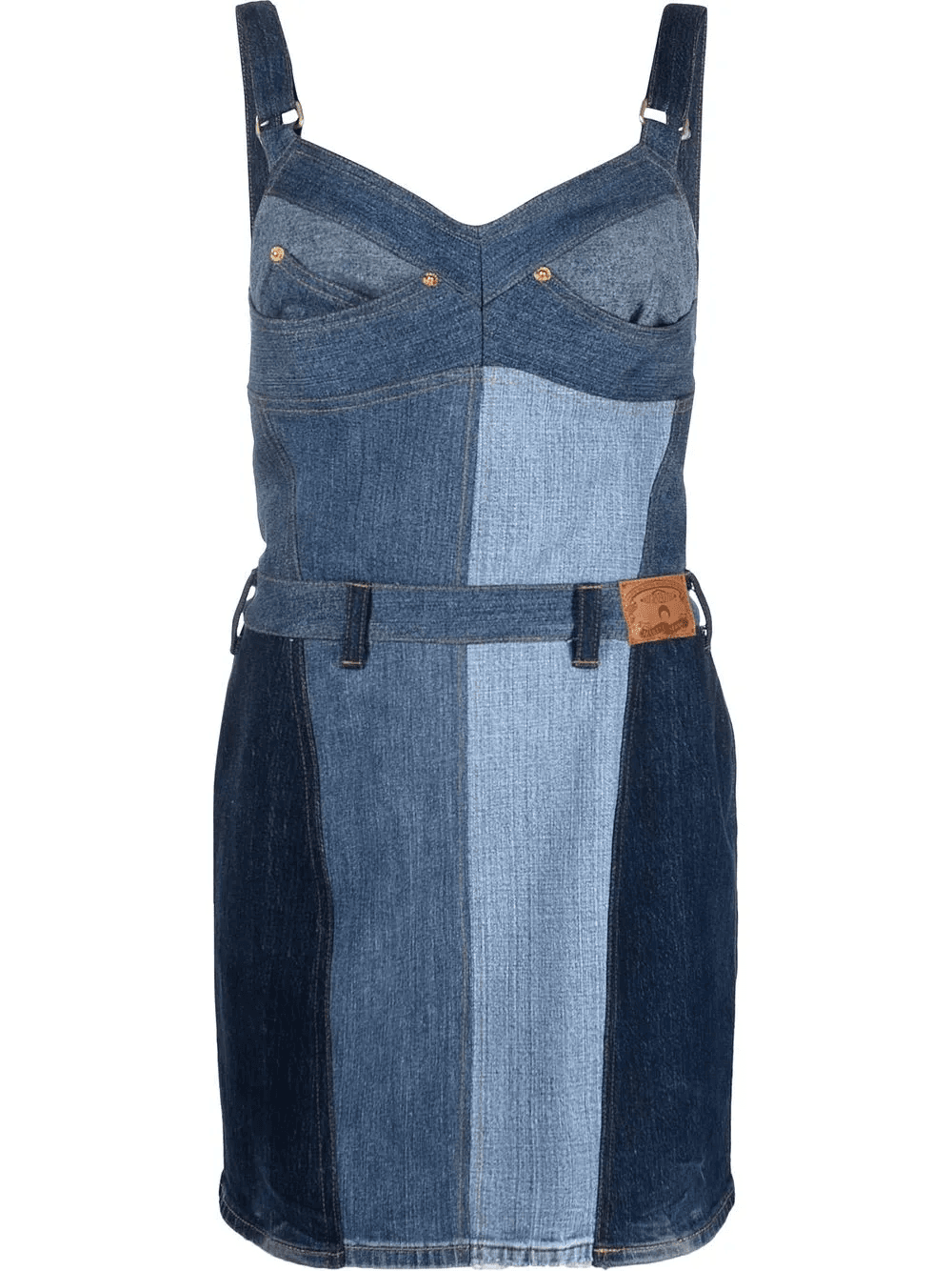 regenerated denim minidress - Image 1