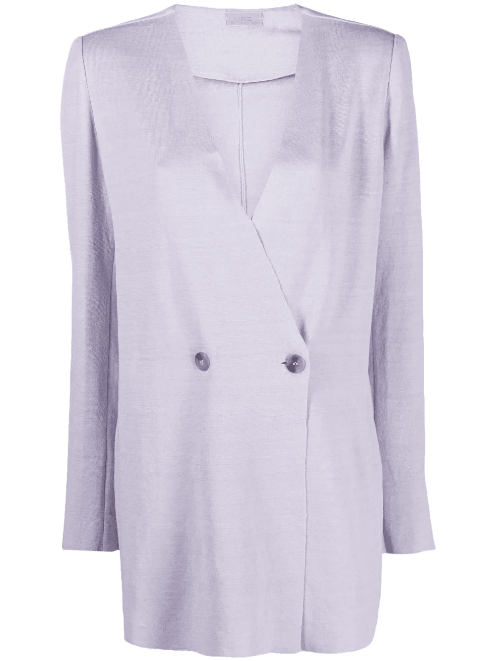double-breasted linen coat - Image 1