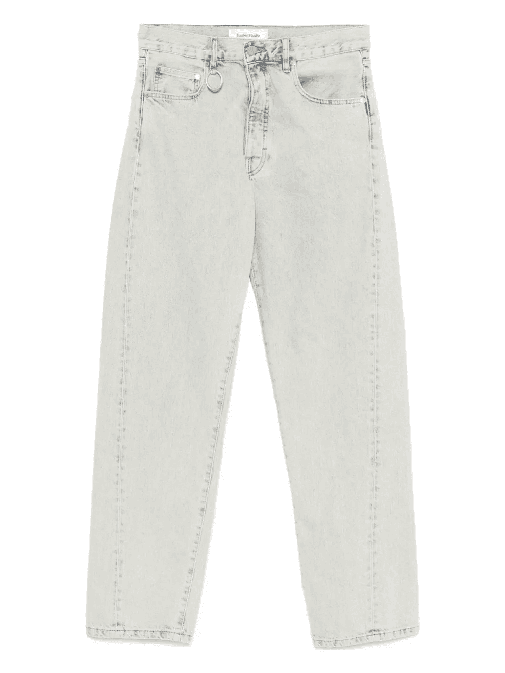 ring-detail straight jeans - Image 1