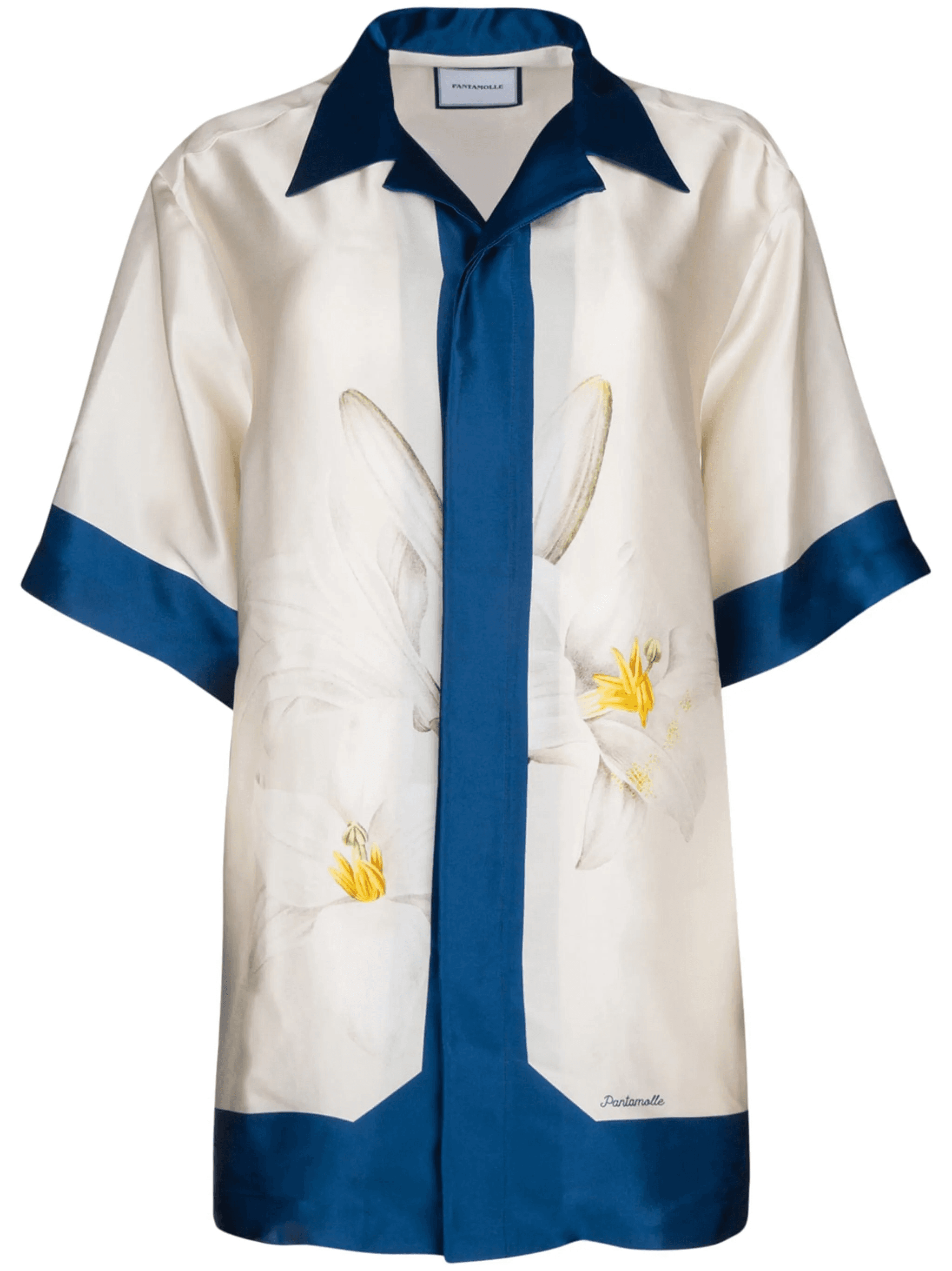 floral-print silk shirt - Image 1