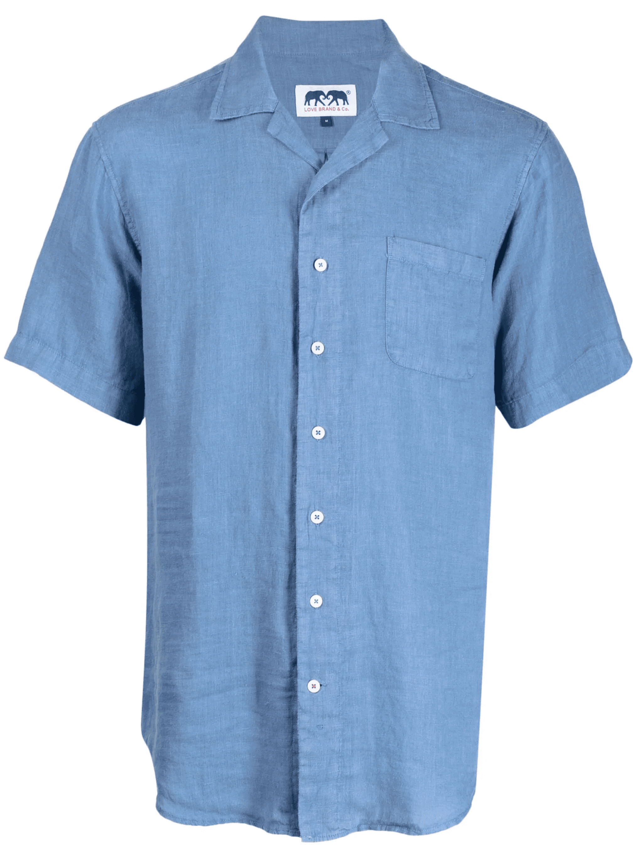chest-pocket linen shirt - Image 1