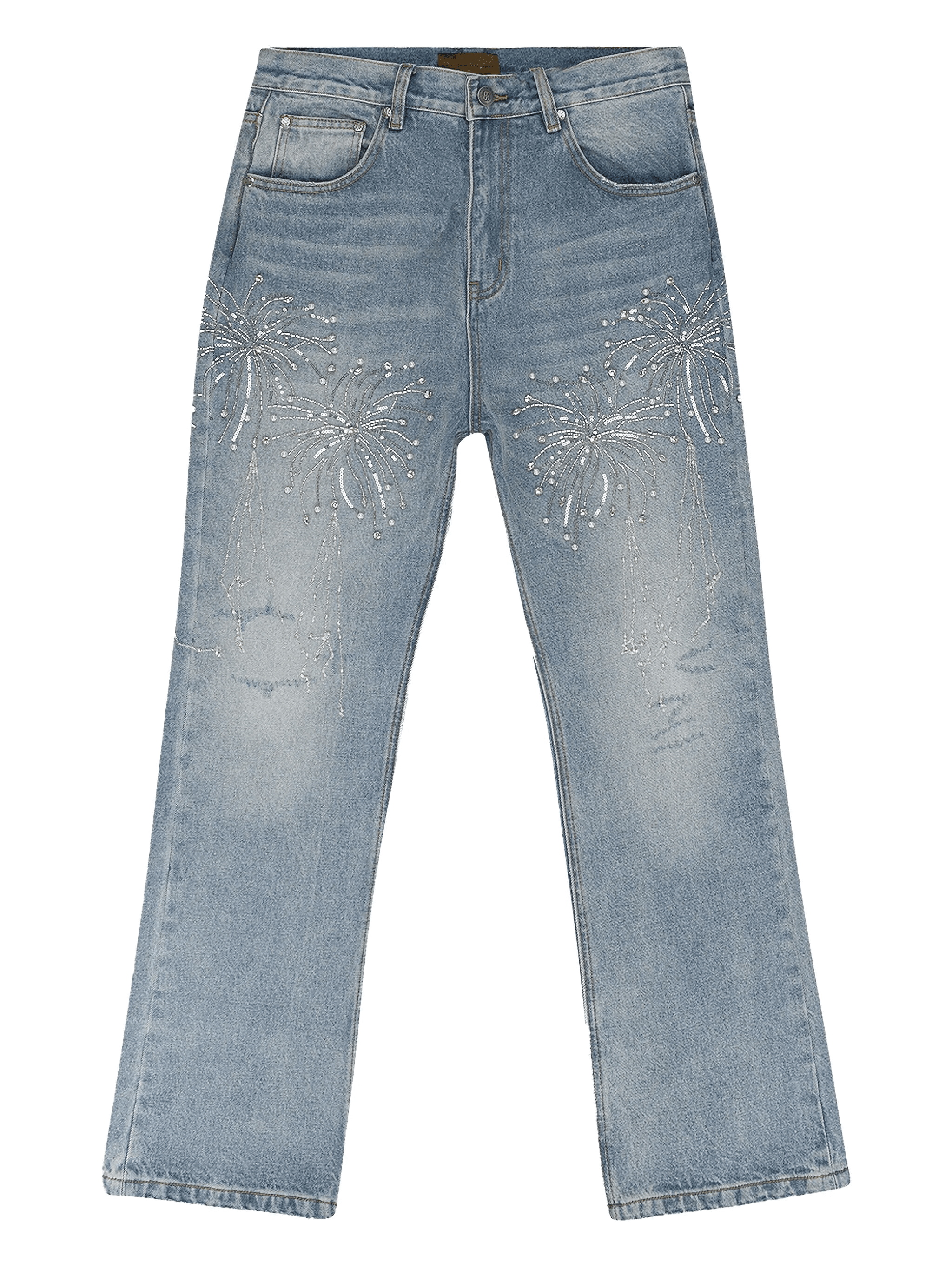 beaded-fireworks jeans - Image 1